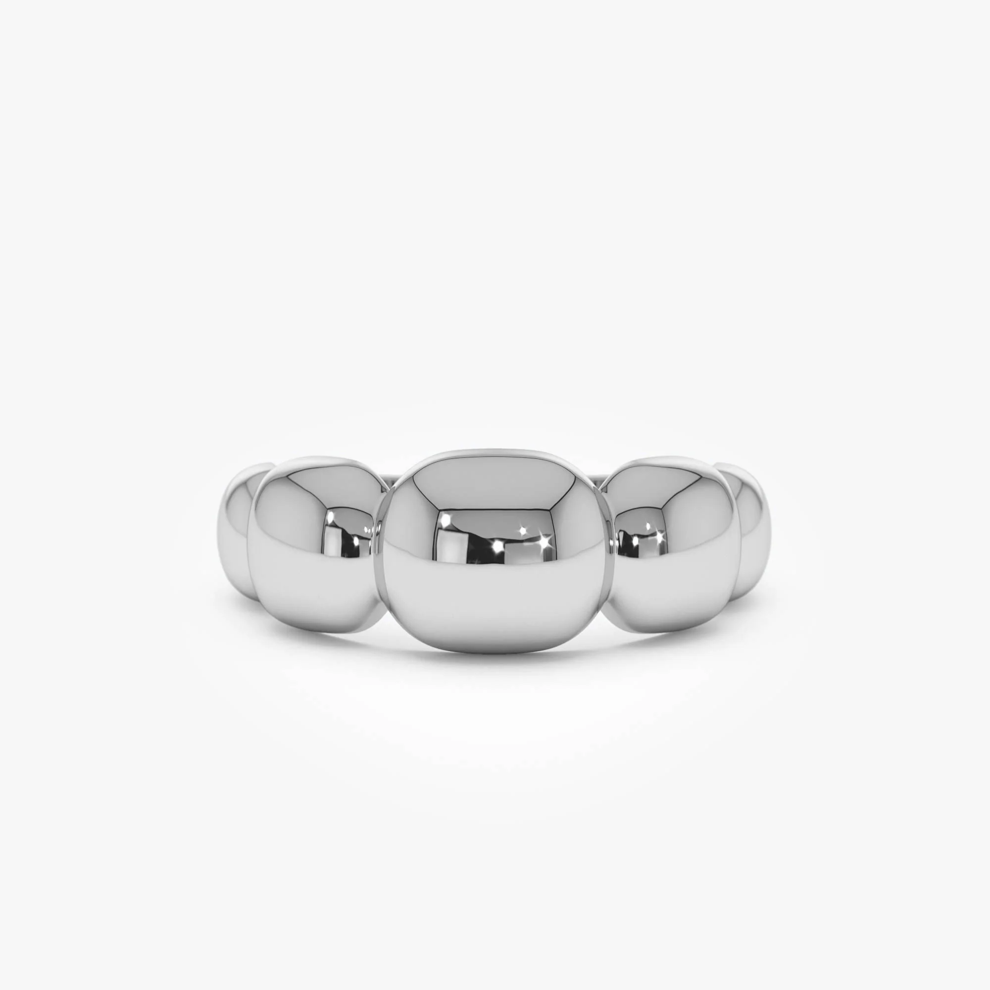 14k Gold Puffy Gold Band - Image 7