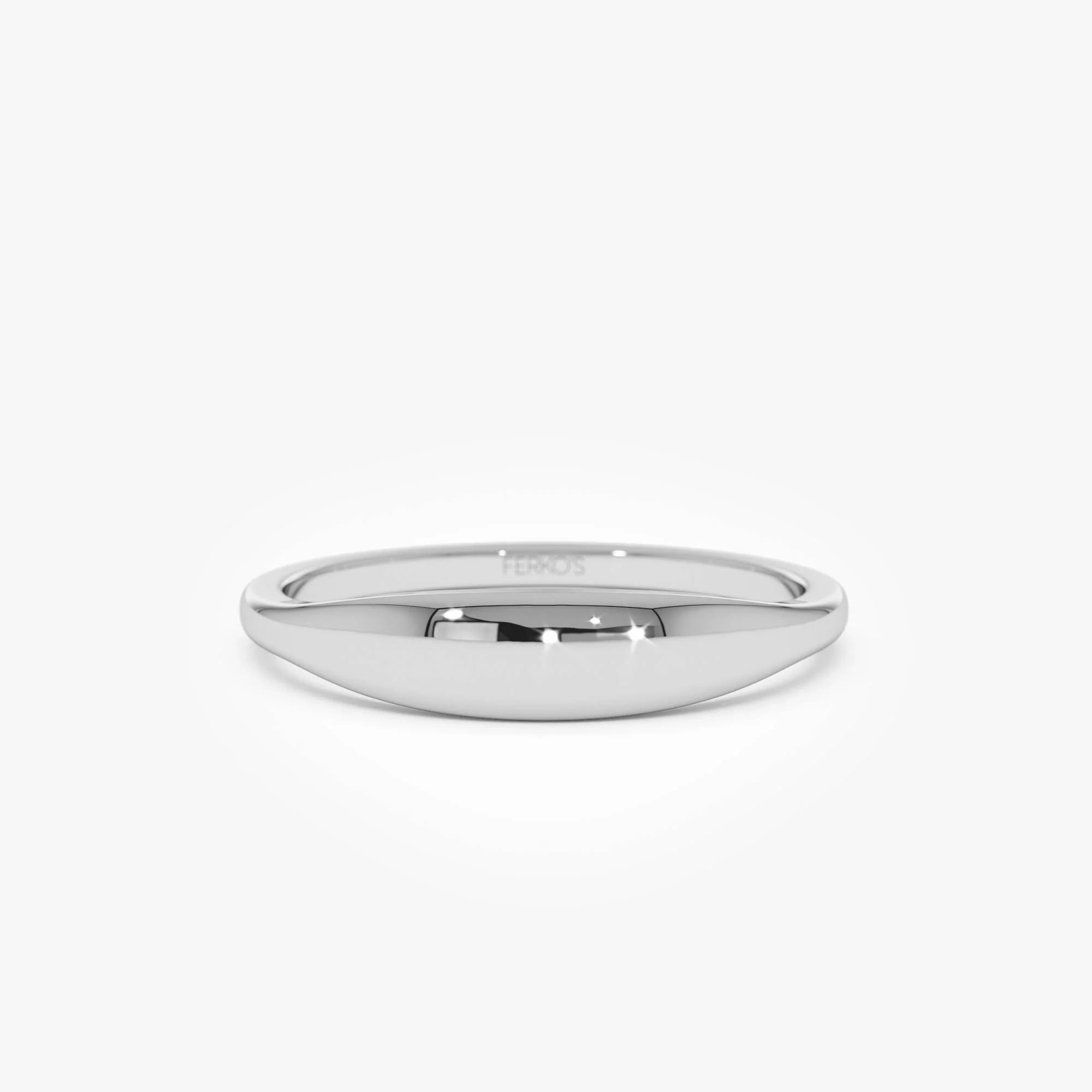 14k Gold Tapered Dome Gold Ring - Image 7
