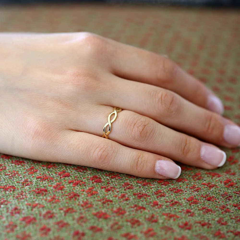 14k Gold Infinity Band - Image 4