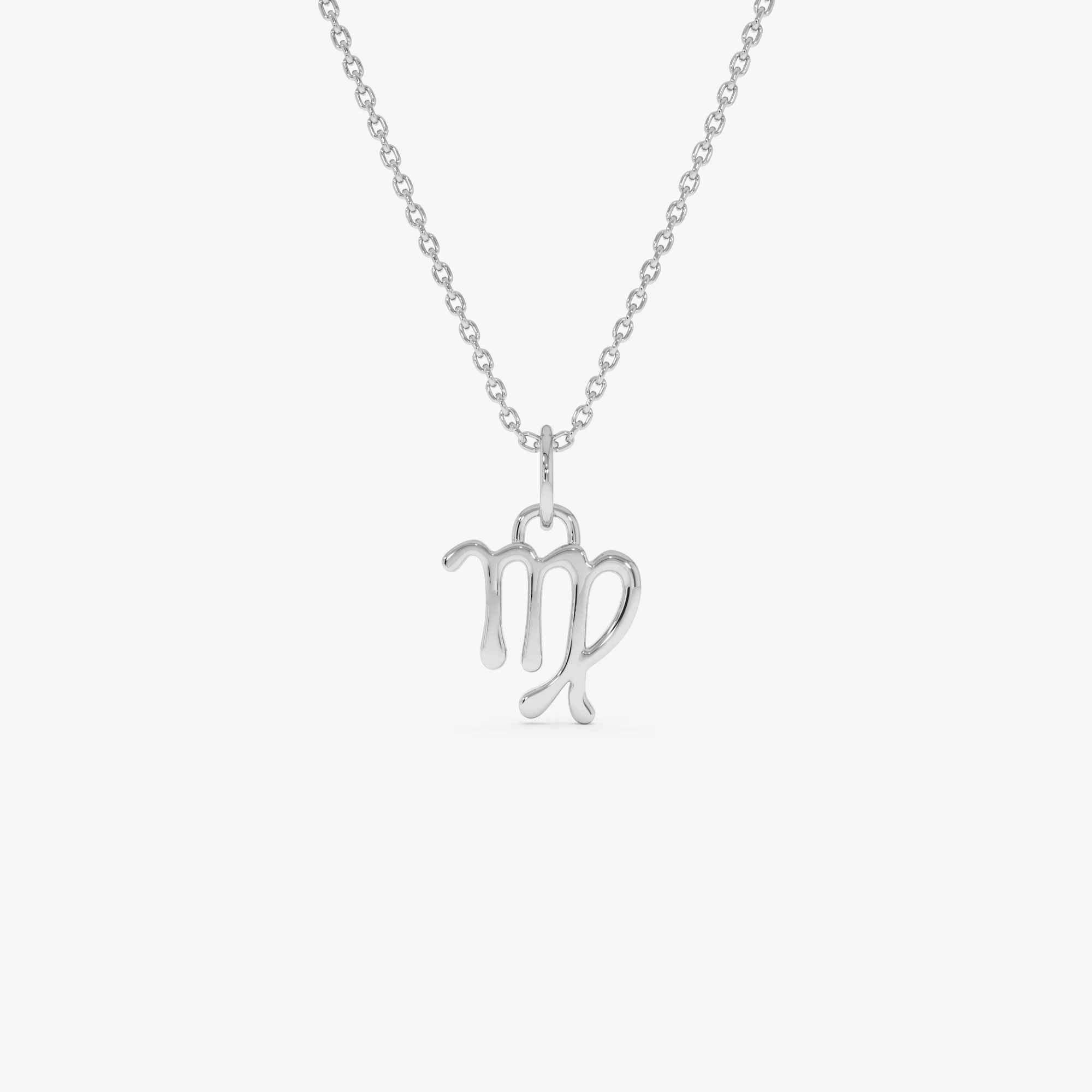 14K Virgo Zodiac Charm Necklace - Image 3