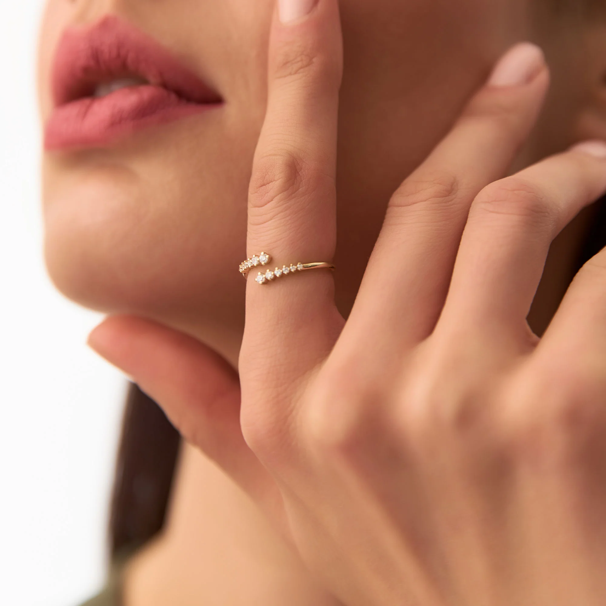14K Gold Wrapped Diamond Ring - Image 2