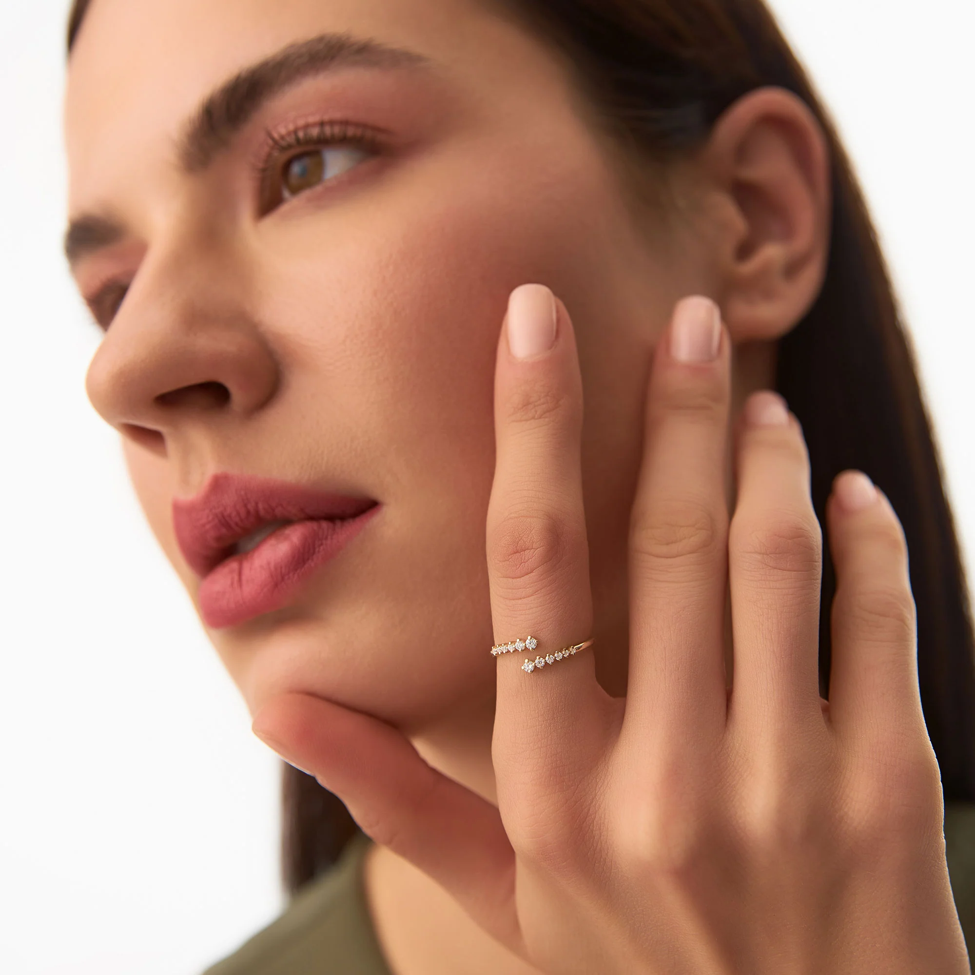 14K Gold Wrapped Diamond Ring - Image 3
