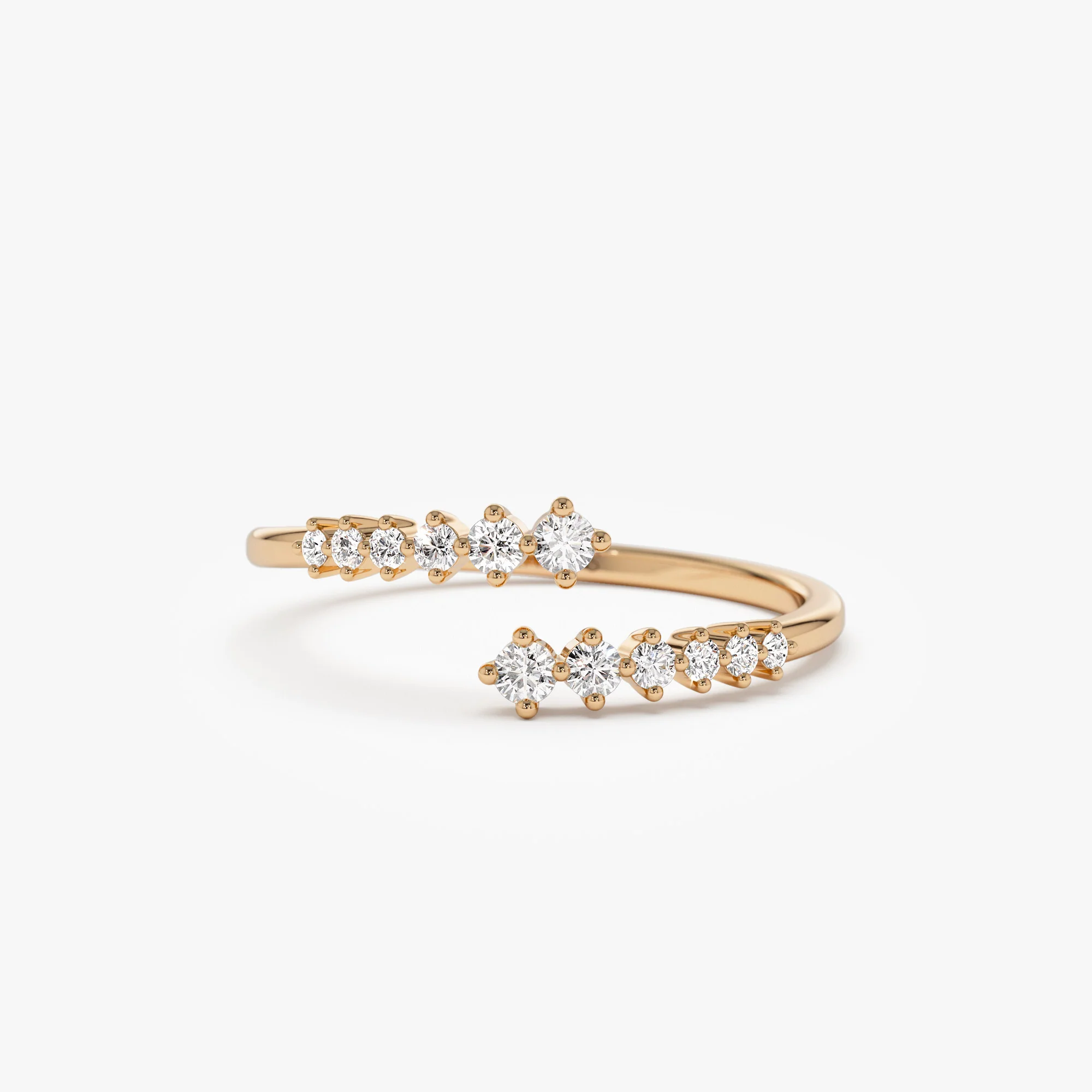 14K Gold Wrapped Diamond Ring - Image 5
