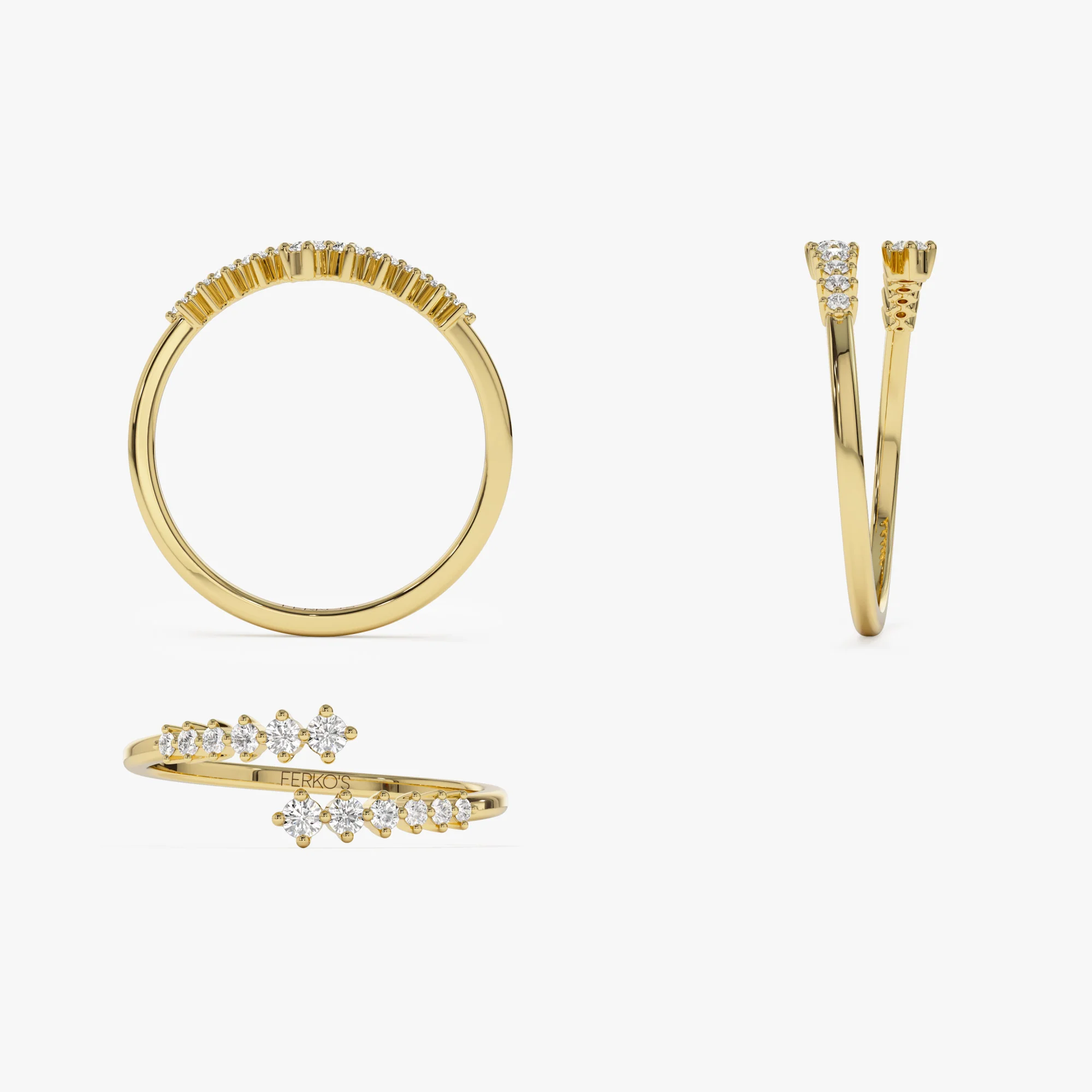 14K Gold Wrapped Diamond Ring - Image 8