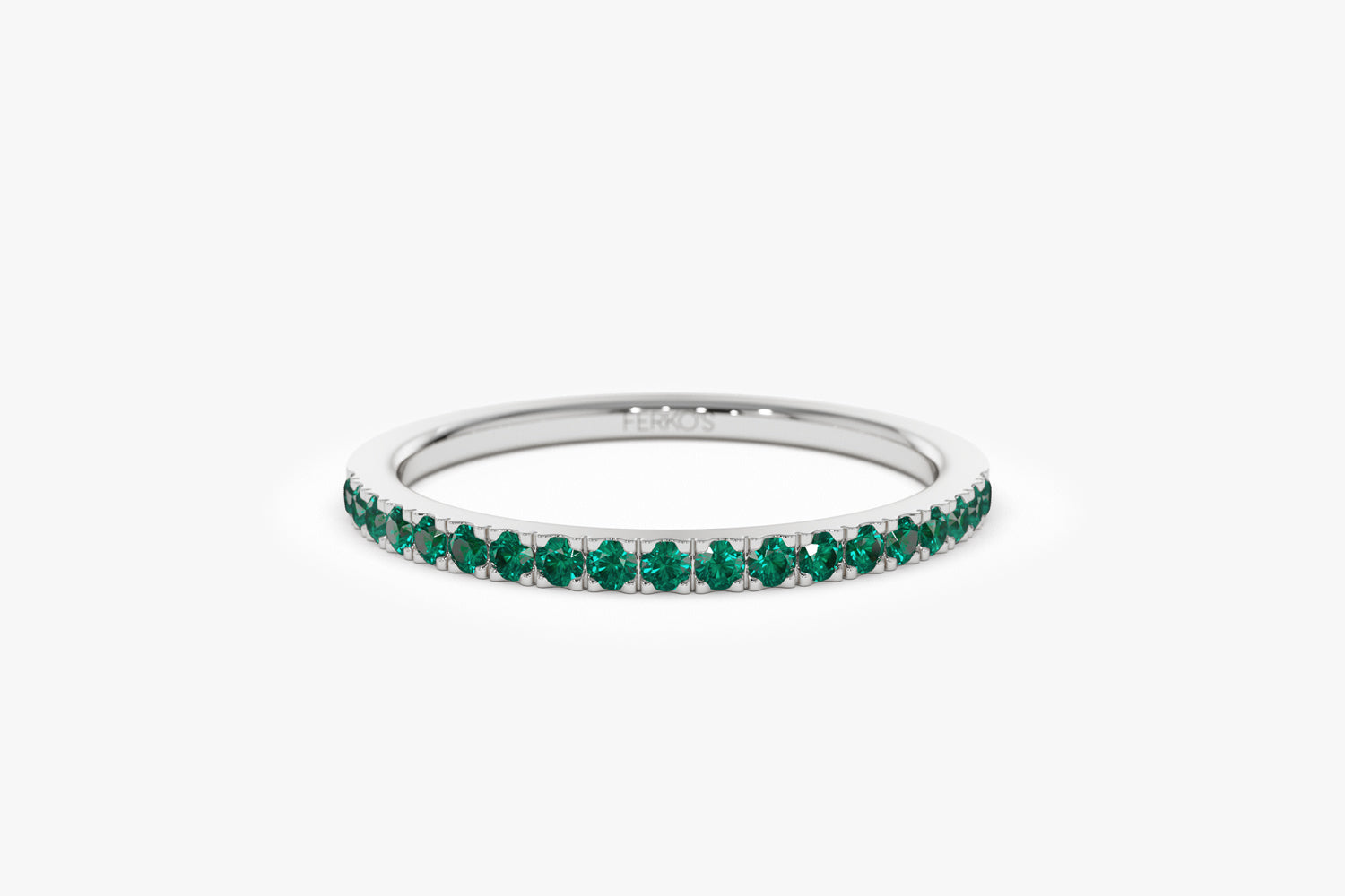 14k Half Eternity Emerald Ring - Image 12