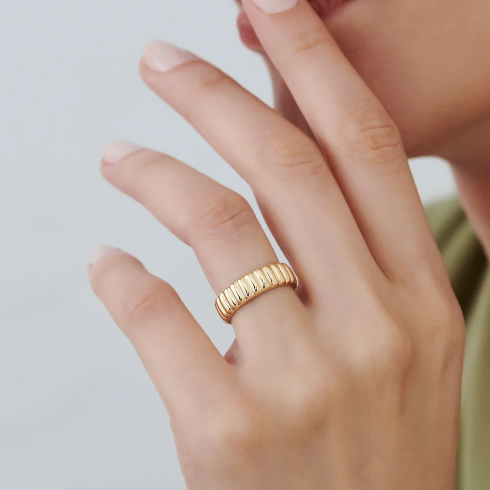 14k Iconic Dome Bold Statement Ring - Image 2