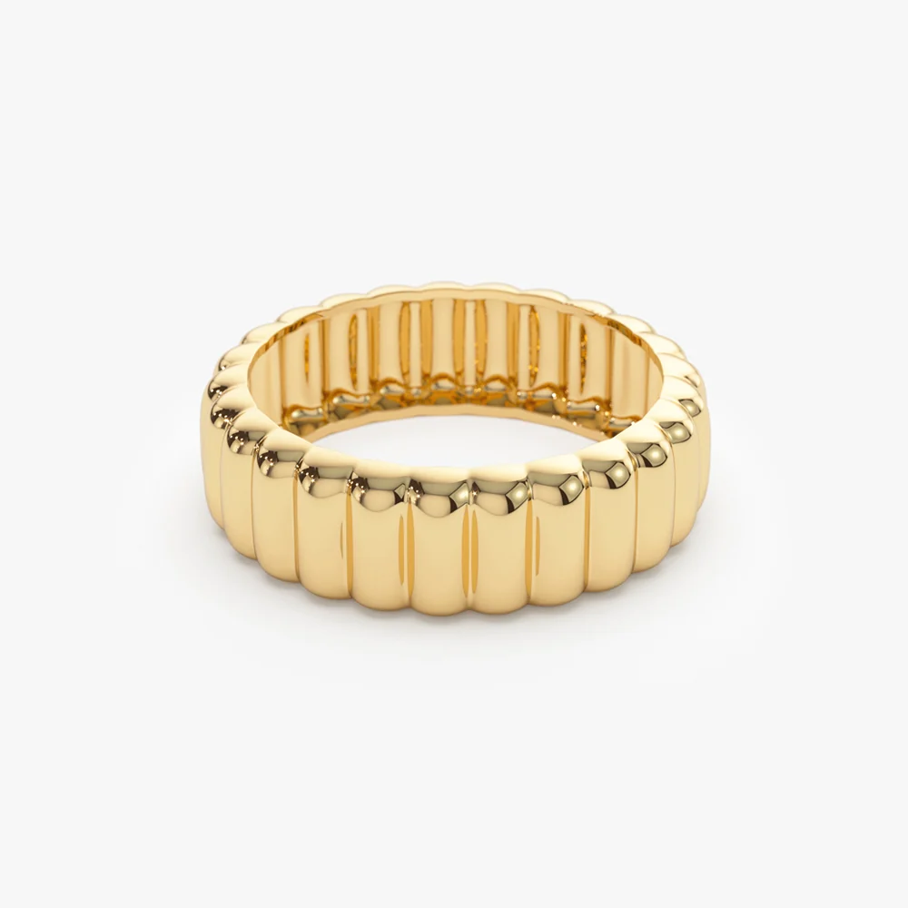 14k Iconic Dome Bold Statement Ring - Image 5