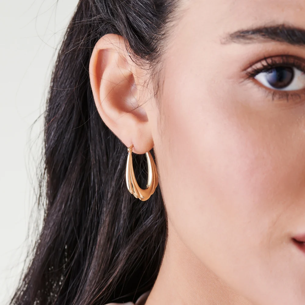 14k Layered Gold Earrings - Image 3