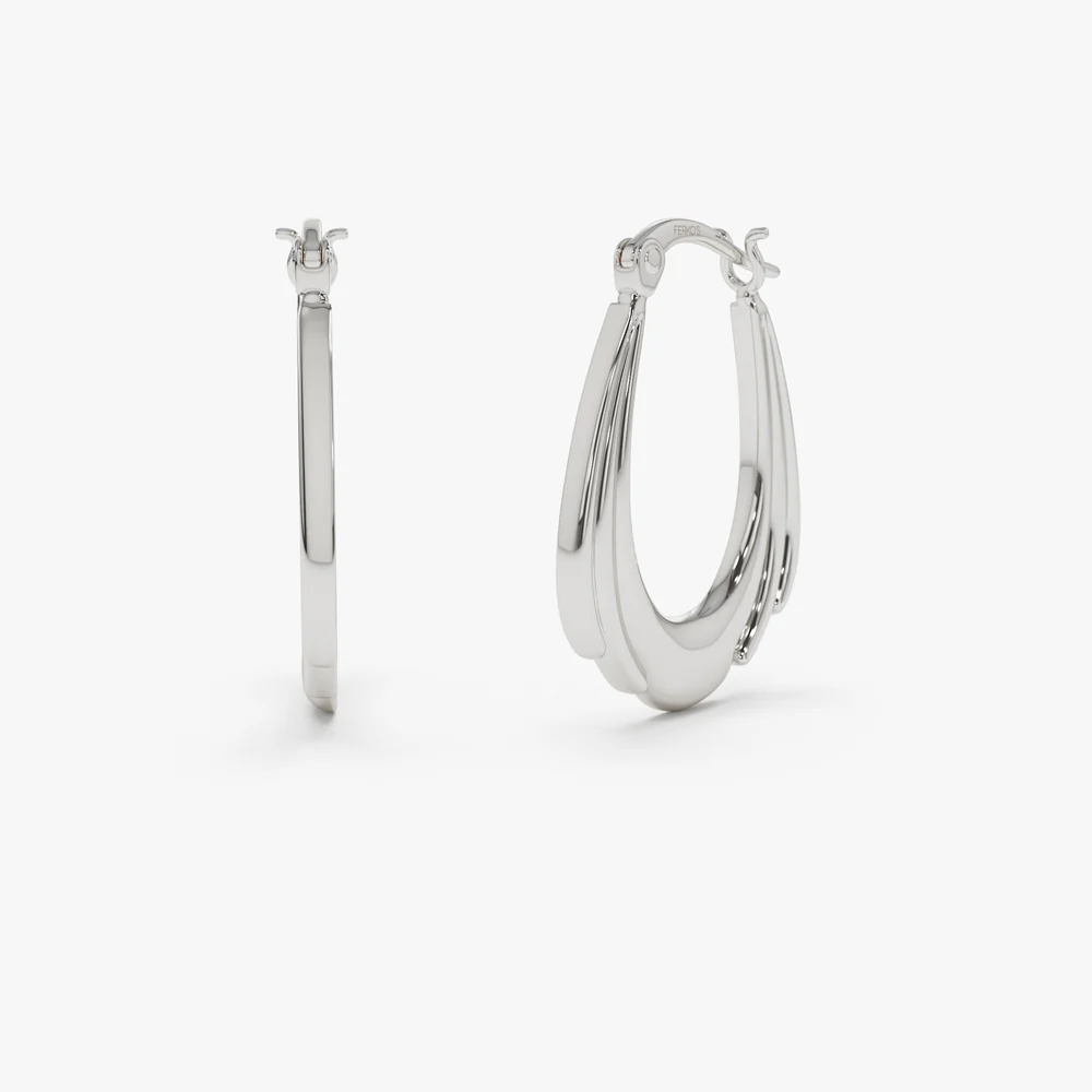 14k Layered Gold Earrings - Image 5
