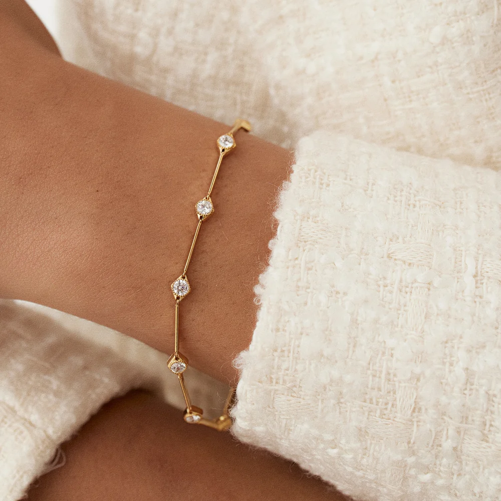 14k Milgrain Setting Diamond Infinity Bracelet 1.20 ctw - Image 3