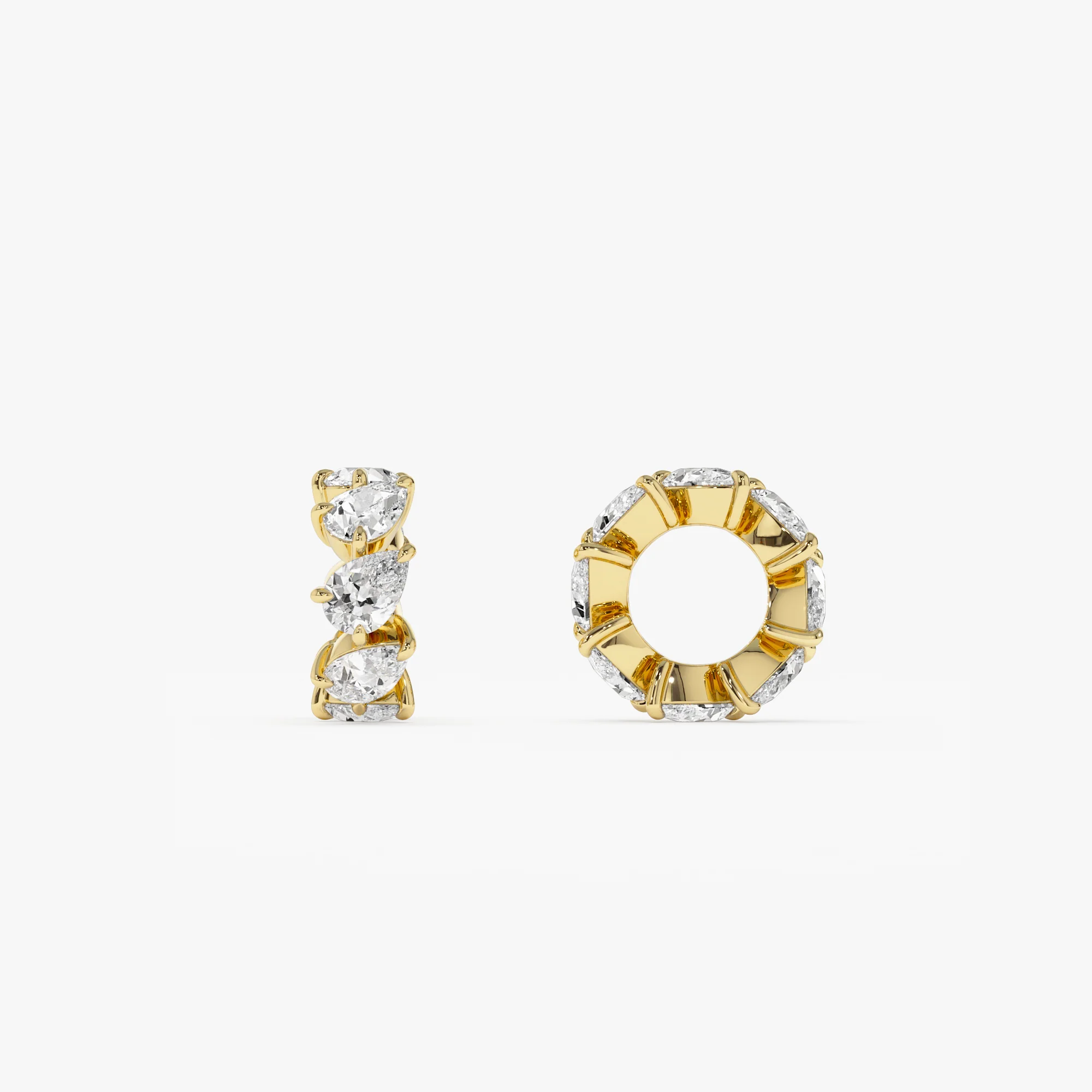 0.73 Ctw 14k Pear Shape Lab Grown Diamond Big Bead Charm - Tilia