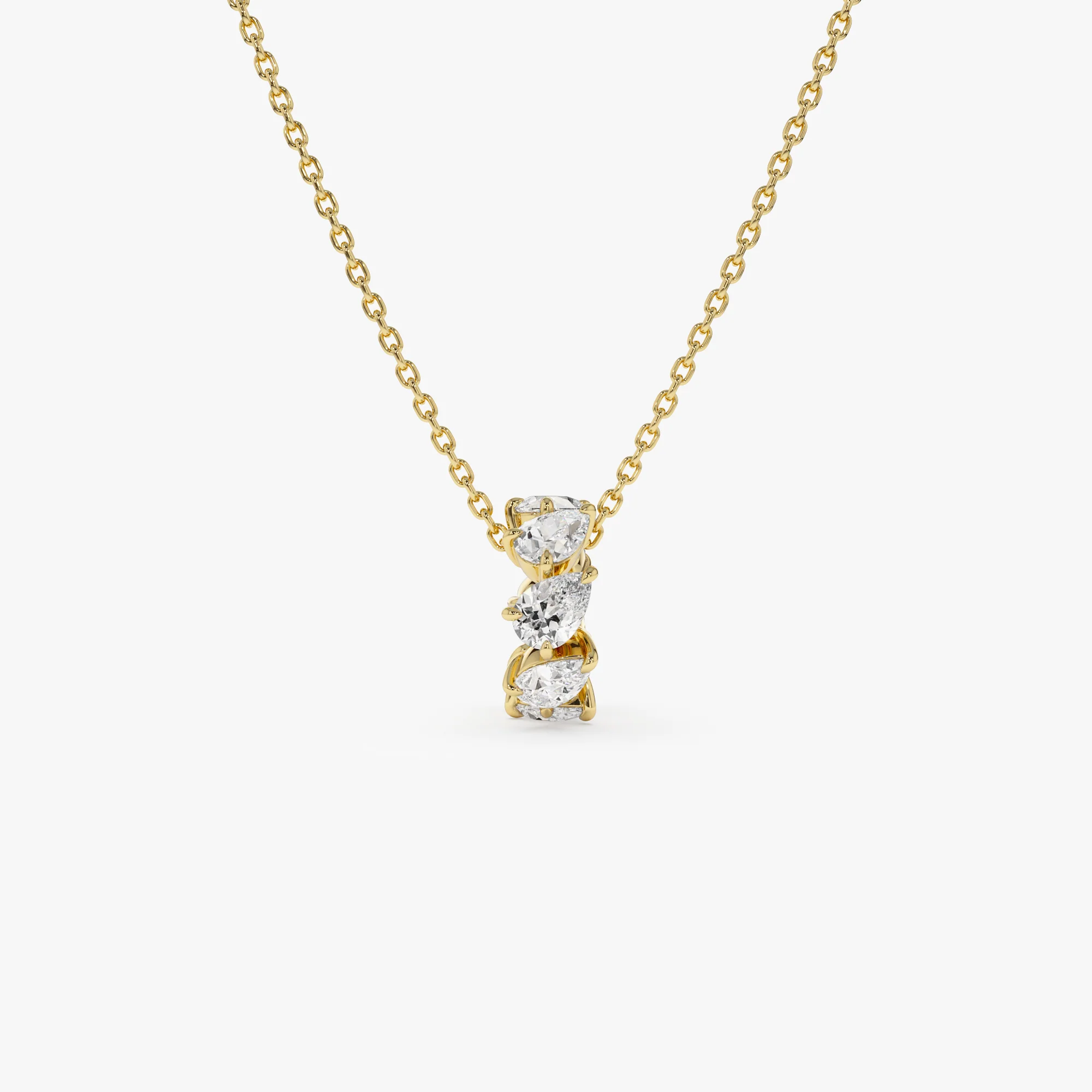 0.73 Ctw 14k Pear Shape Lab Grown Diamond Big Bead Charm - Tilia - Image 3