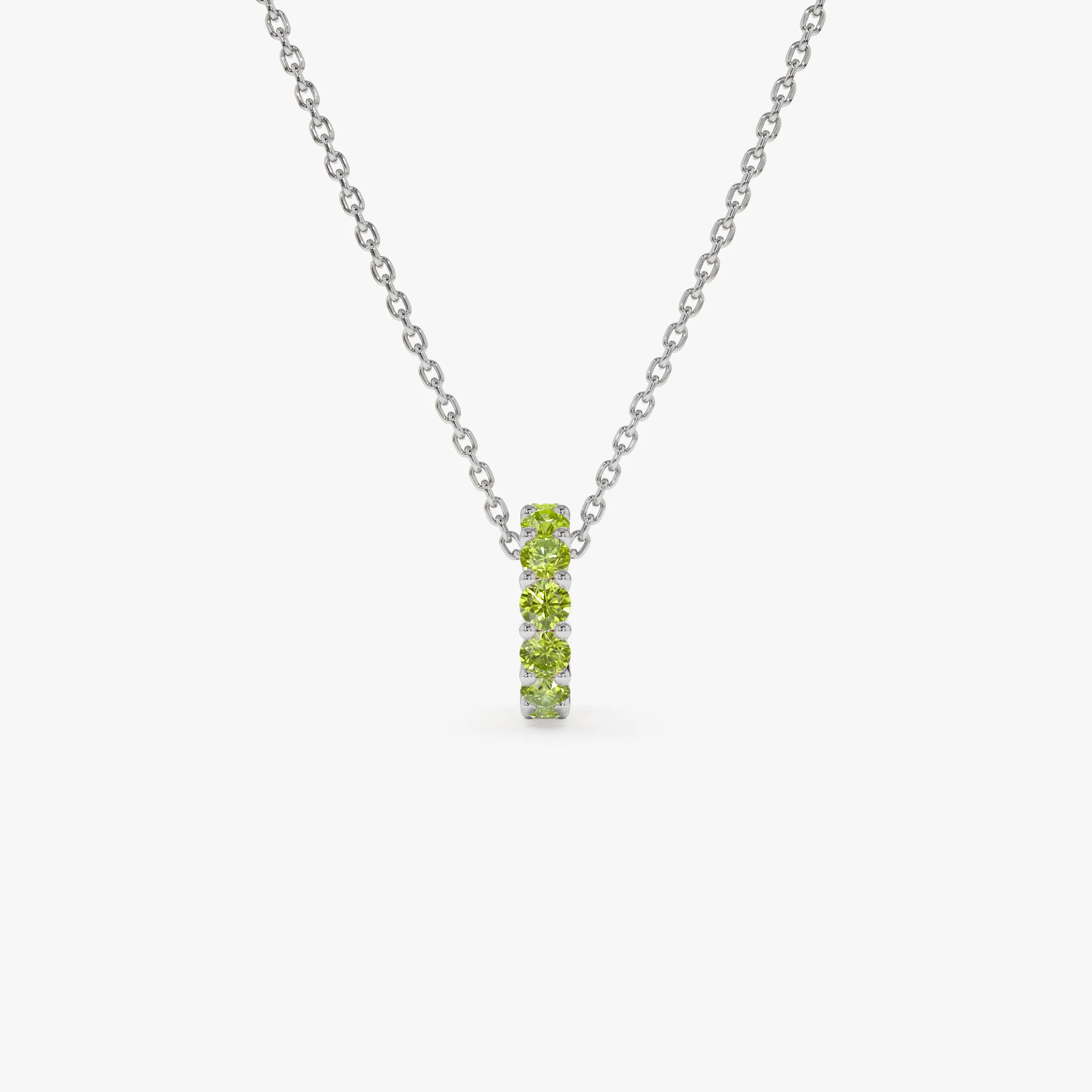 14k Peridot Rondelle Charm - Image 7
