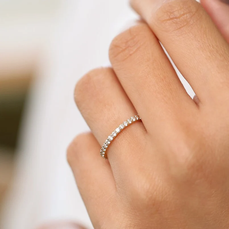 14k Prong Setting Diamond Eternity Ring - Image 2