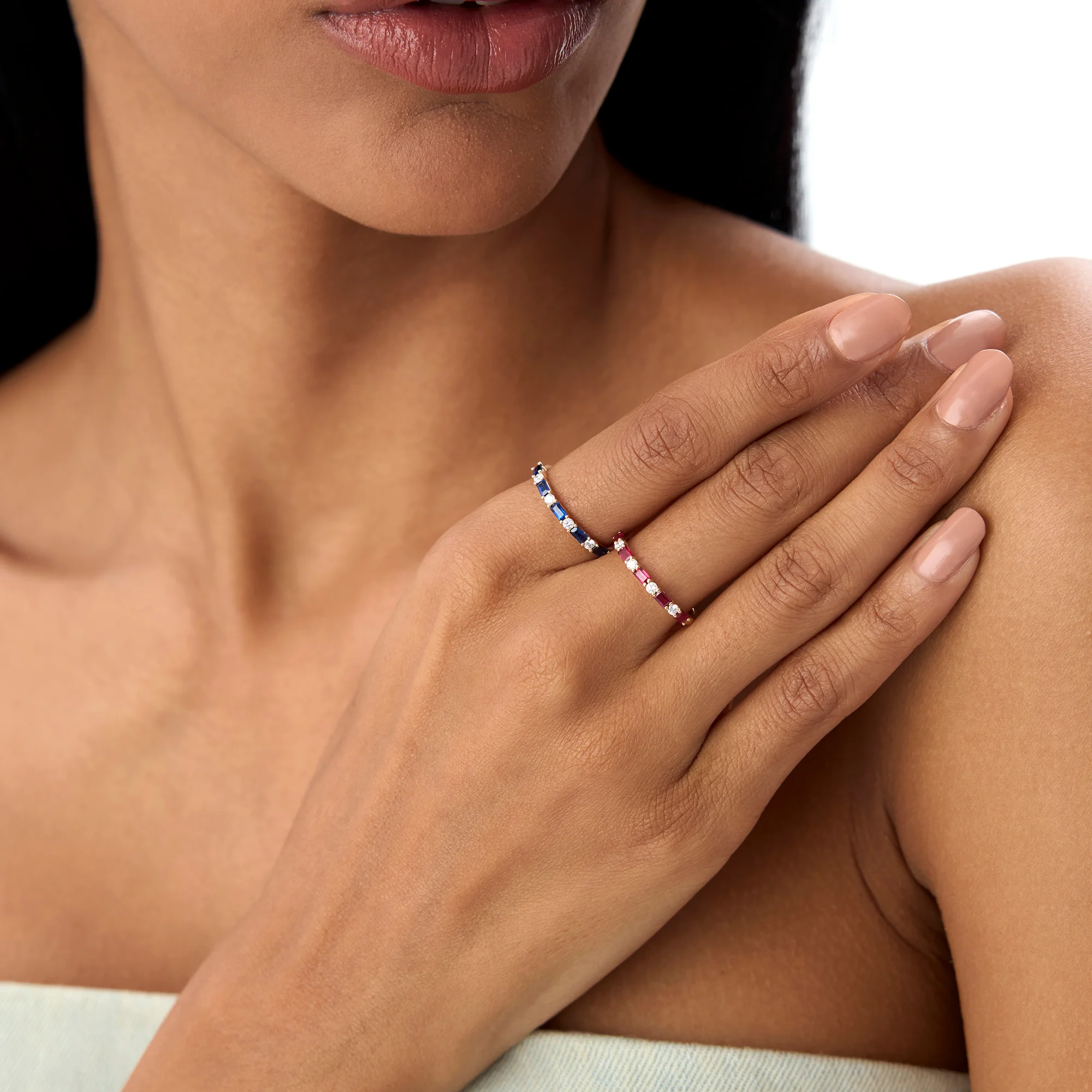 14k Ruby and Diamond Prong Setting Ring - Image 8