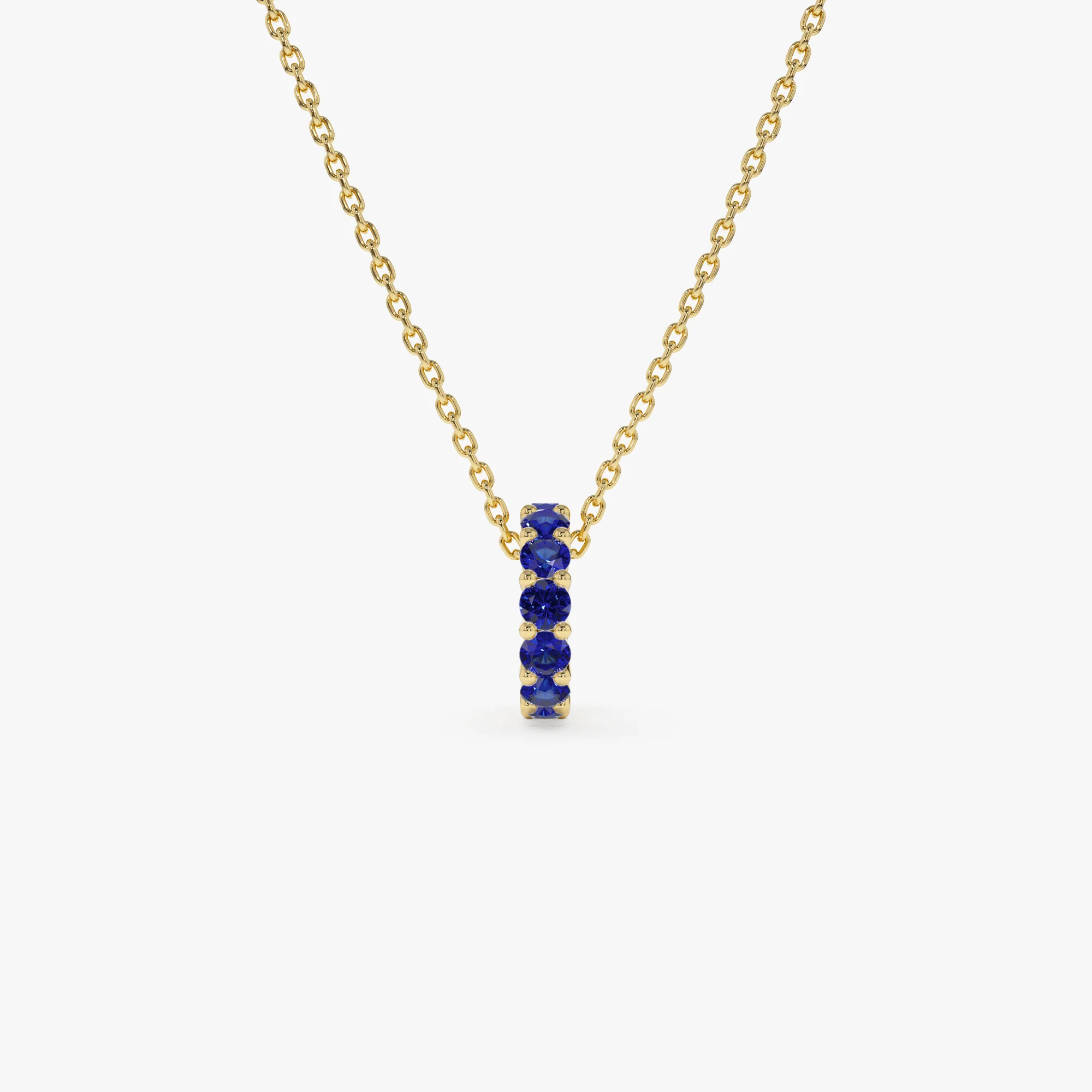 14k Sapphire Rondelle Charm - Image 7