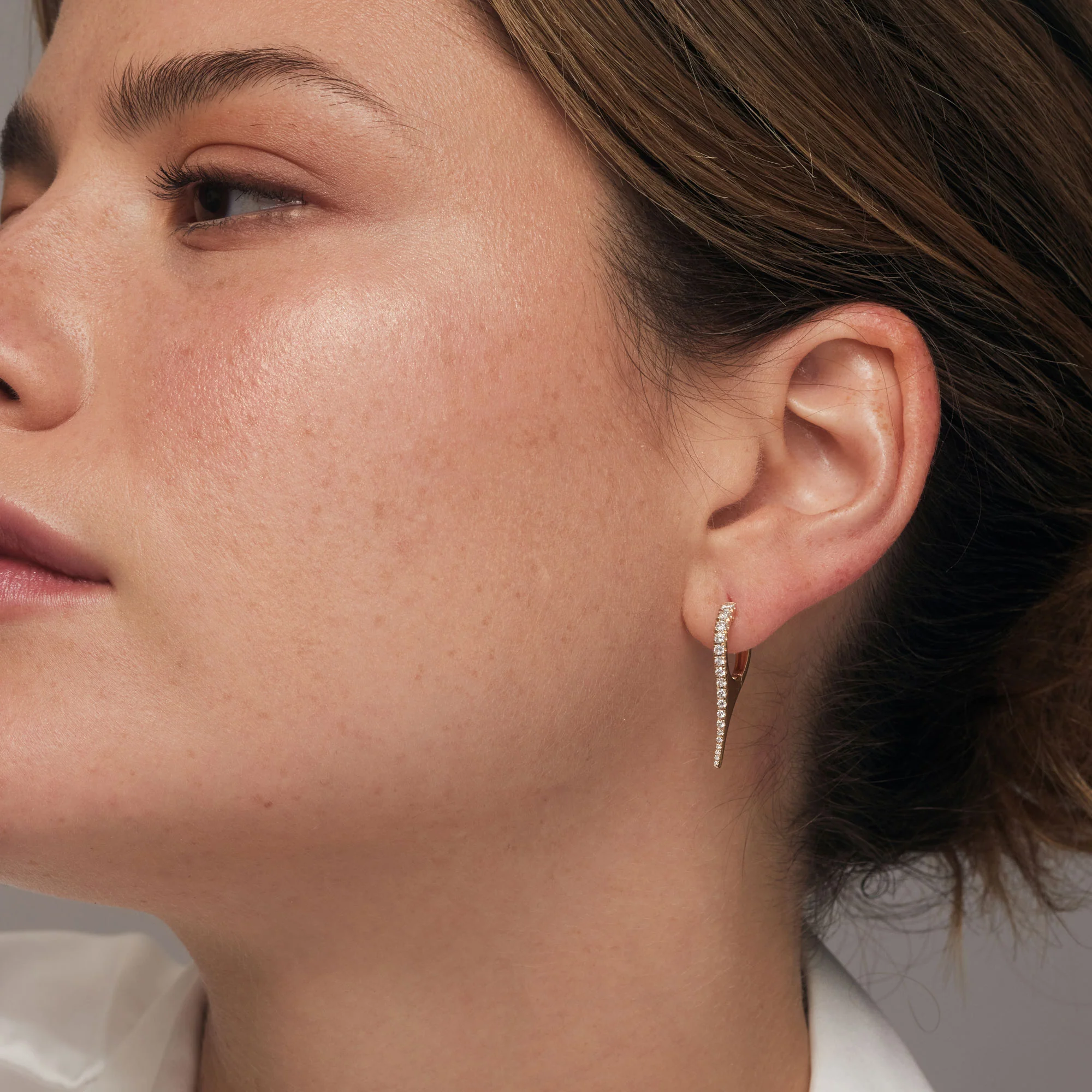 14k Small Diamond Dagger Earrings - Image 3