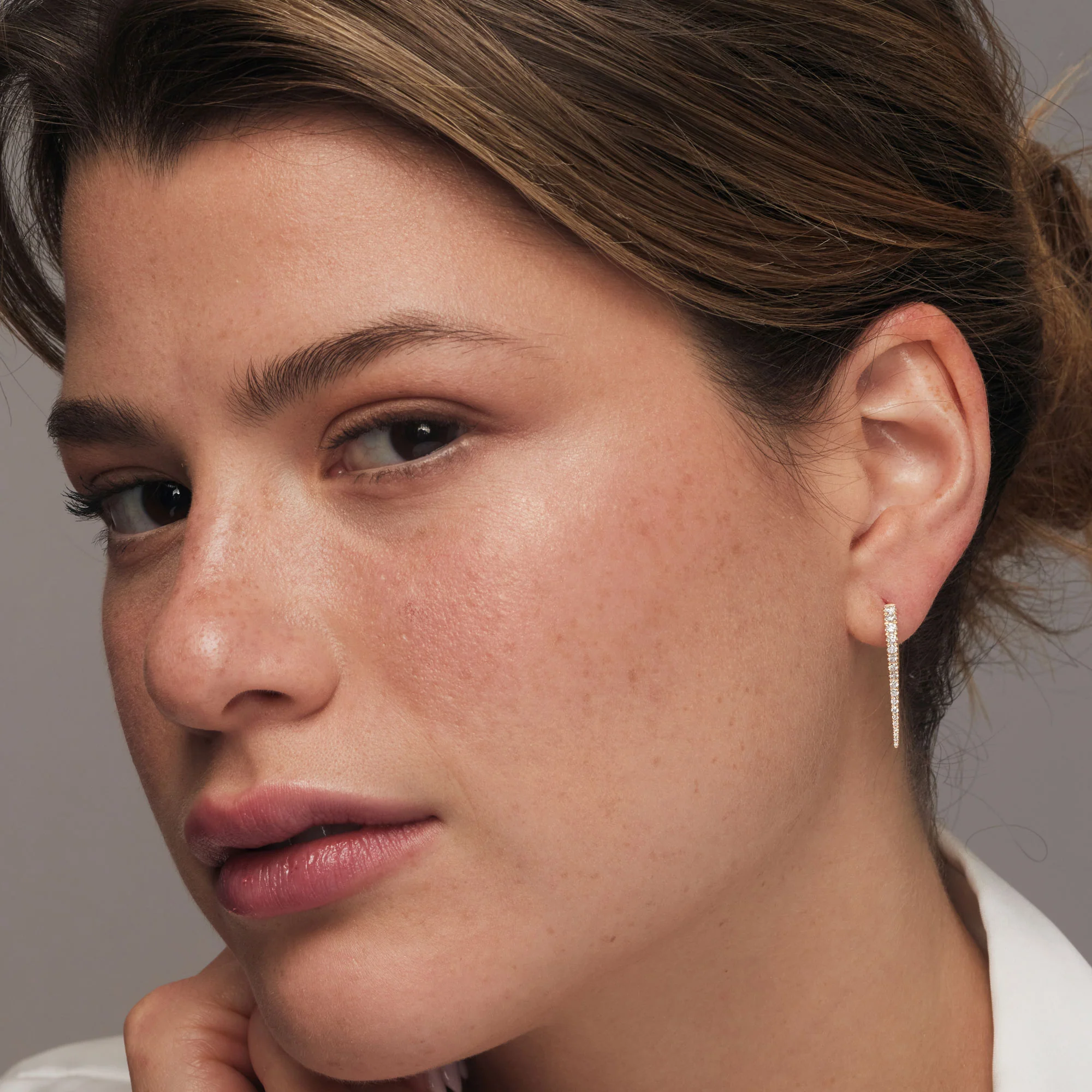 14k Small Diamond Dagger Earrings - Image 4