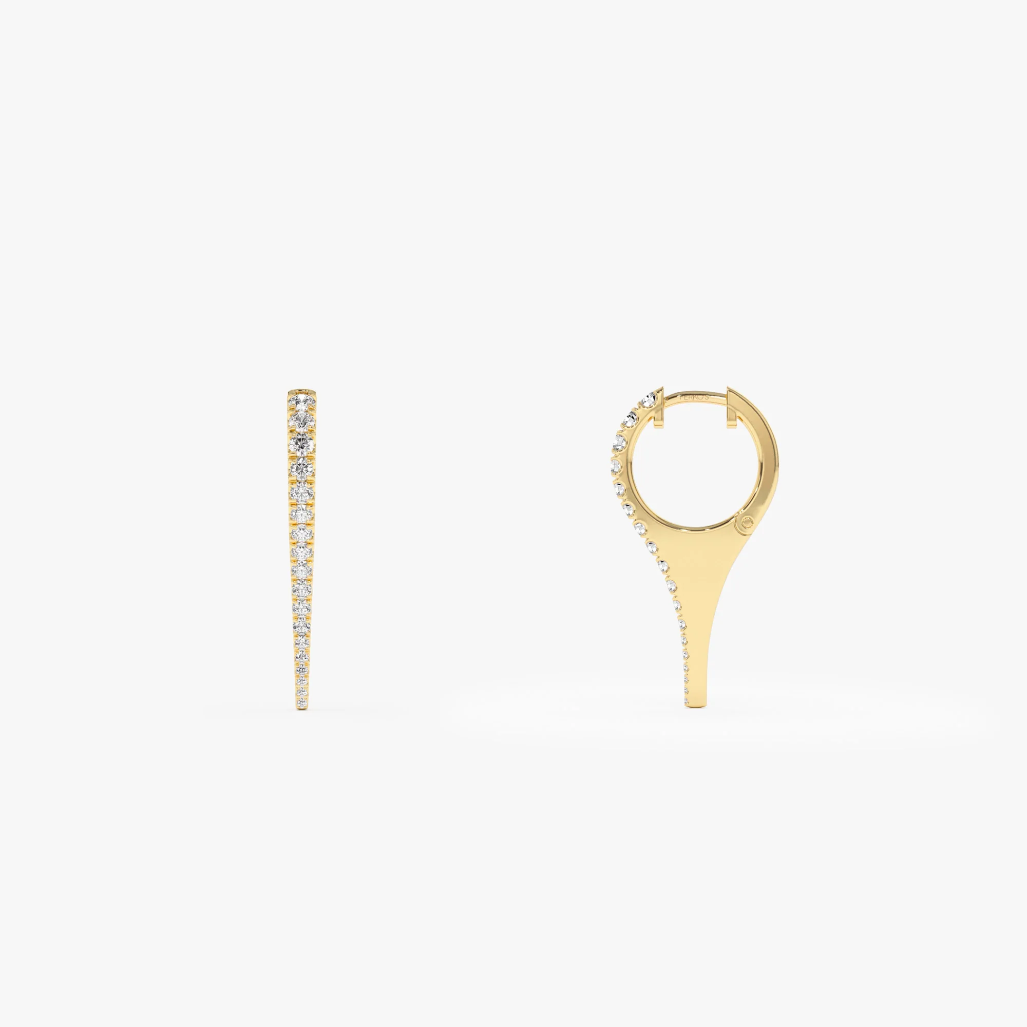 14k Small Diamond Dagger Earrings - Image 7