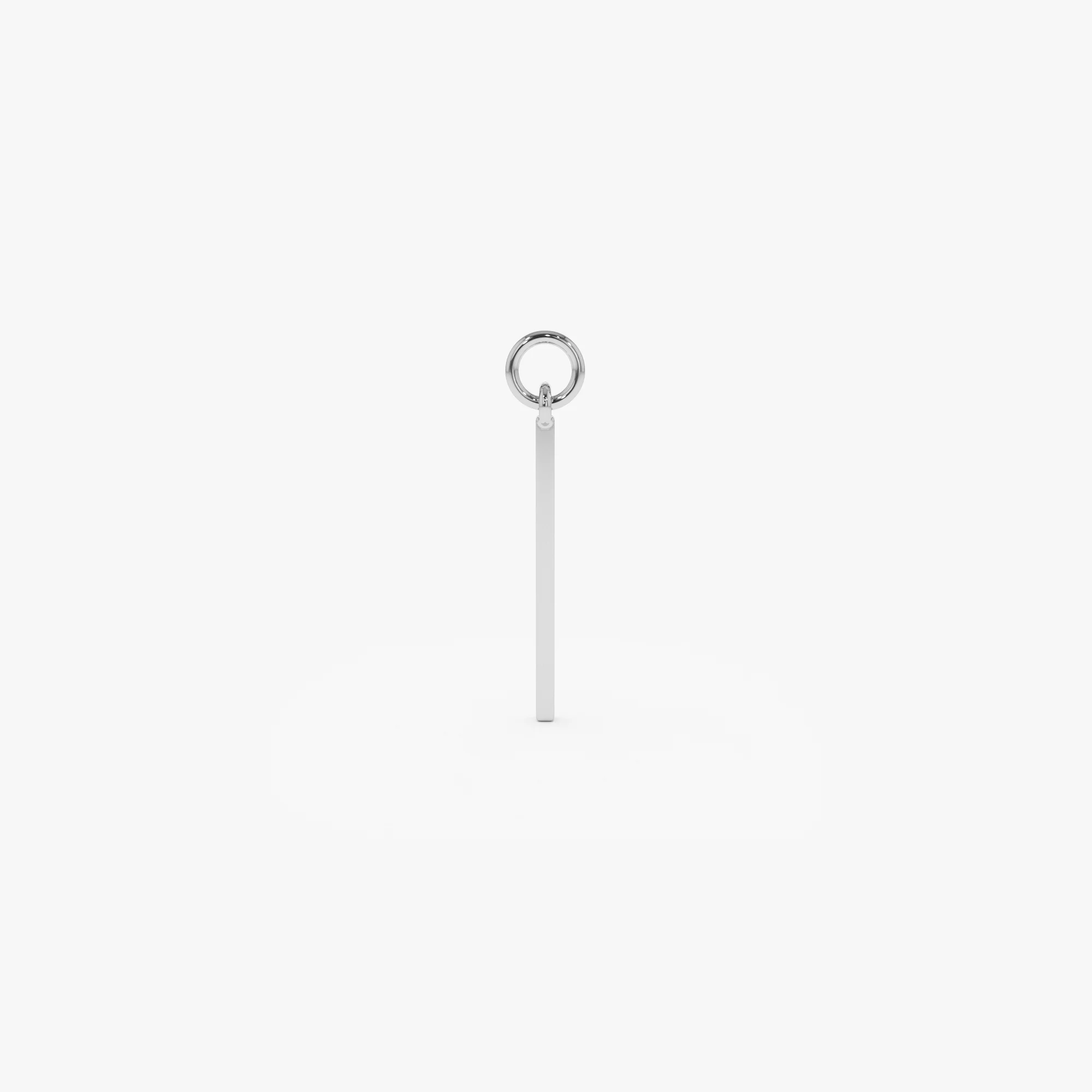14k Solid Bar Hoop Charm - Image 5