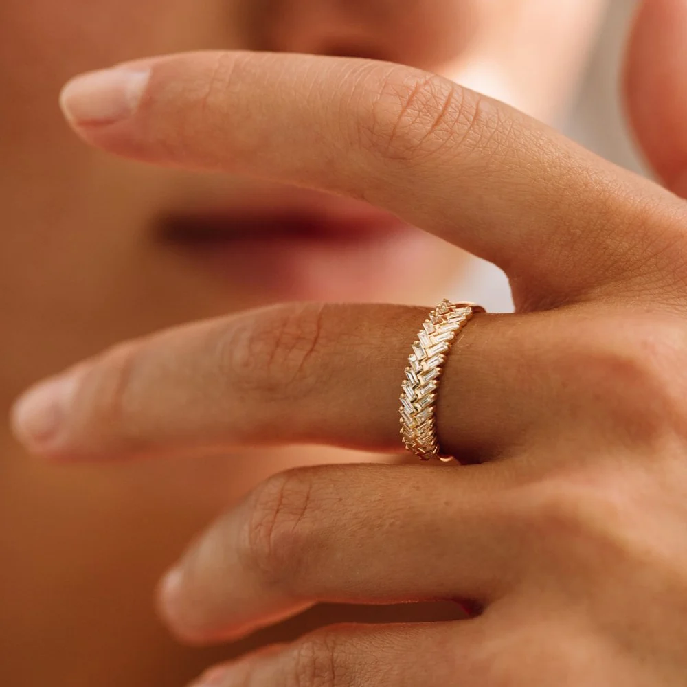 14k Step Baguette Diamond Ring - Image 5
