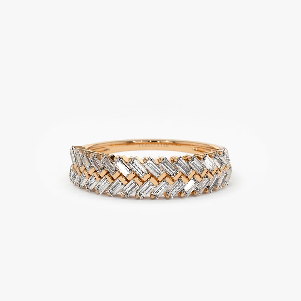 14k Step Baguette Diamond Ring - Image 6