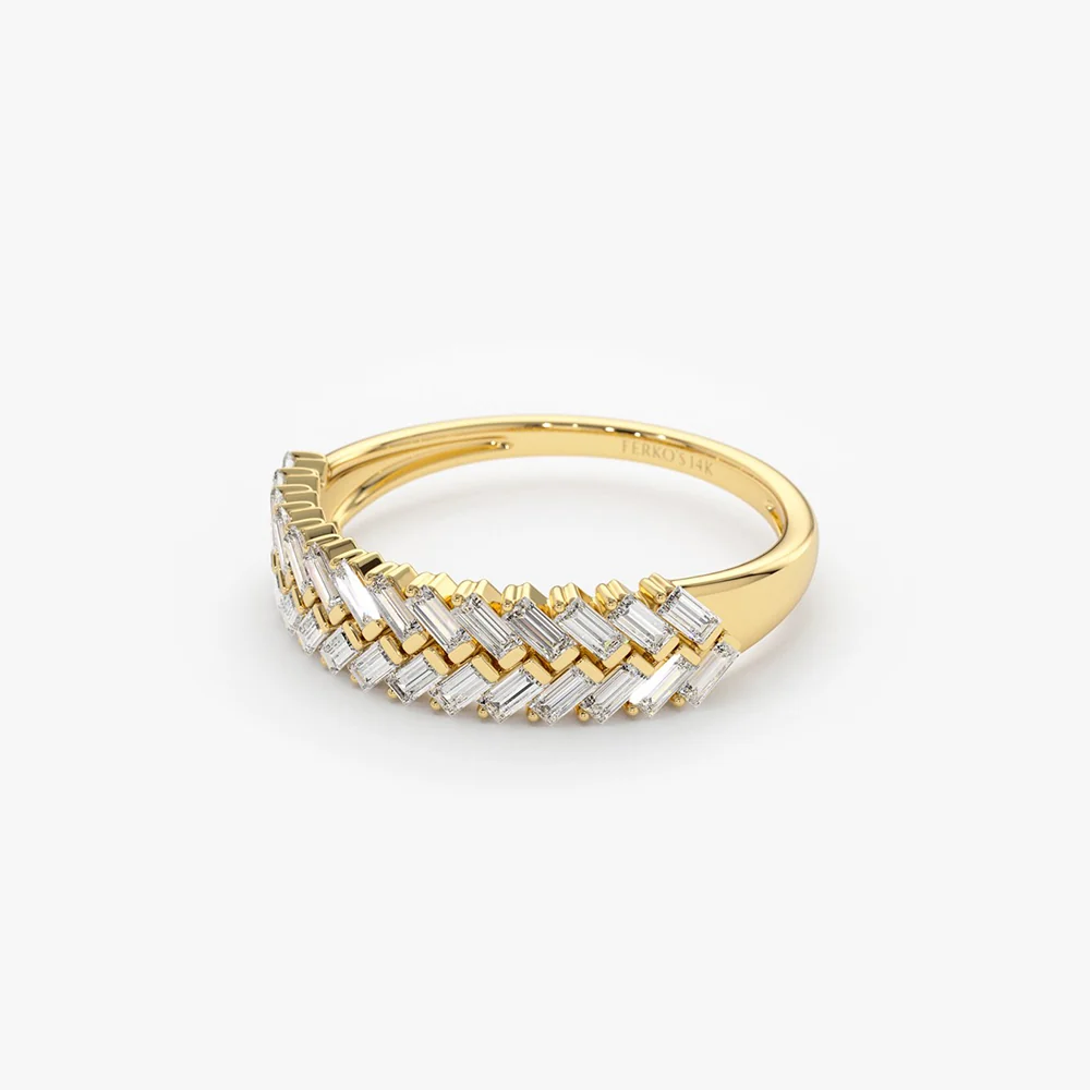 14k Step Baguette Diamond Ring - Image 8