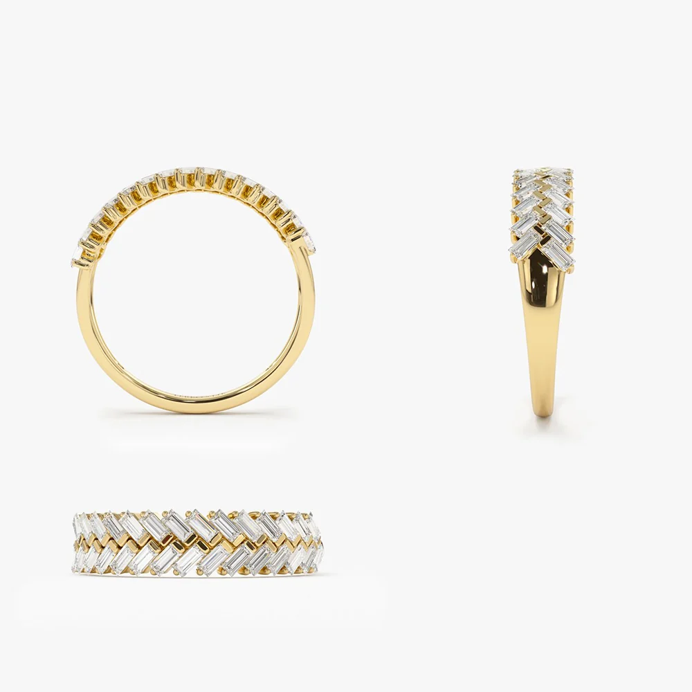 14k Step Baguette Diamond Ring - Image 9