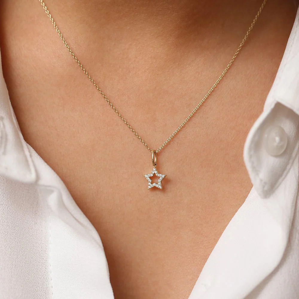 14k Super Star Diamond Layering Necklace - Image 3