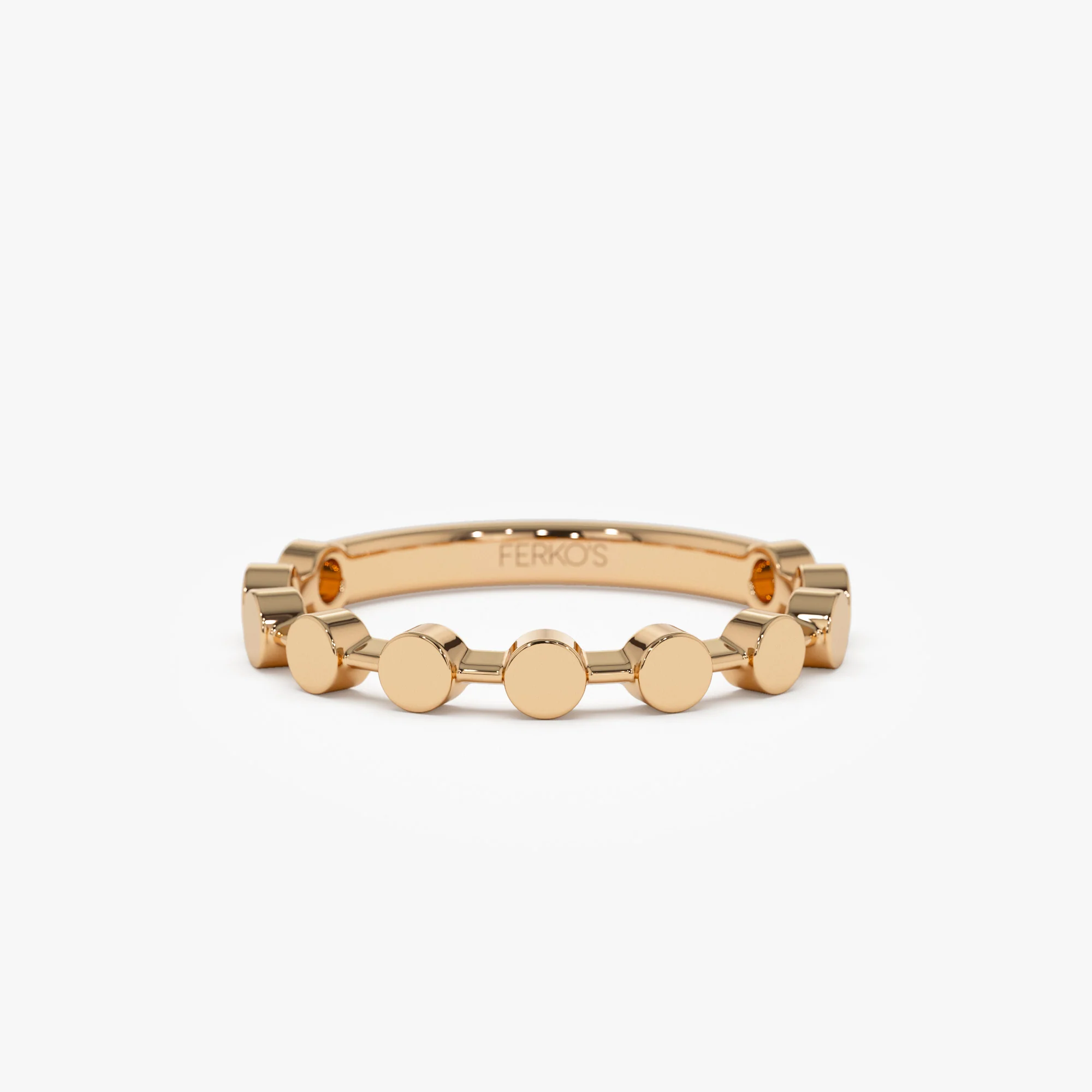 14K Tiny Round Stackable Ring For Women - Image 5