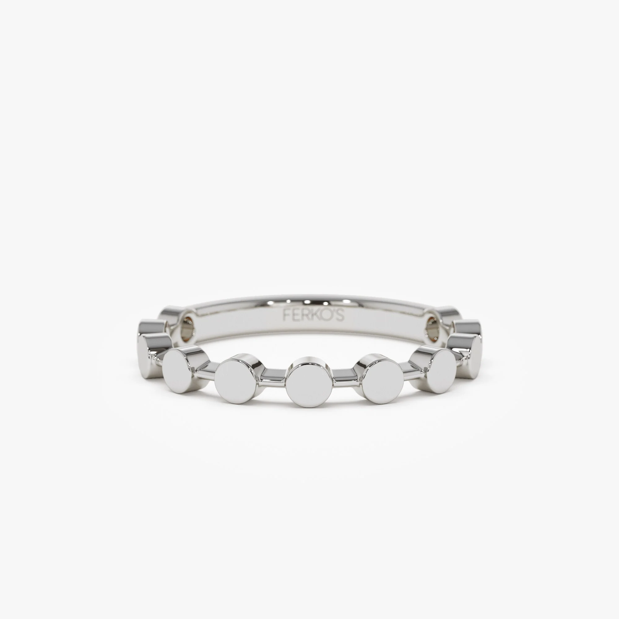 14K Tiny Round Stackable Ring For Women - Image 6