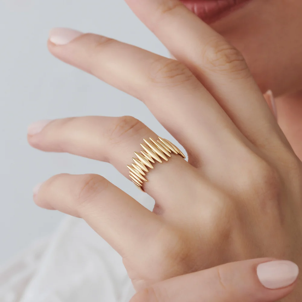 14k Unique Statement Gold Ring - Image 3