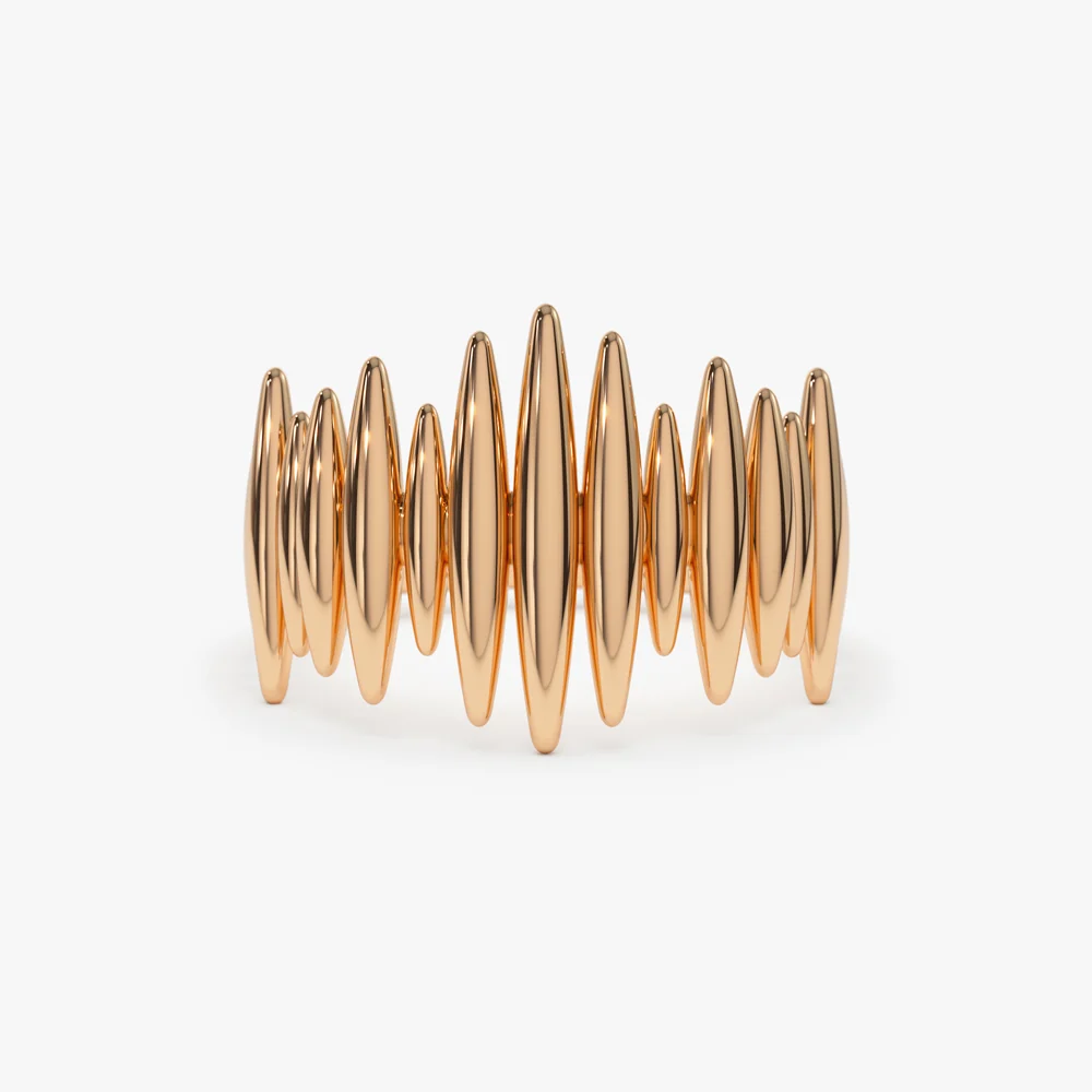 14k Unique Statement Gold Ring - Image 4