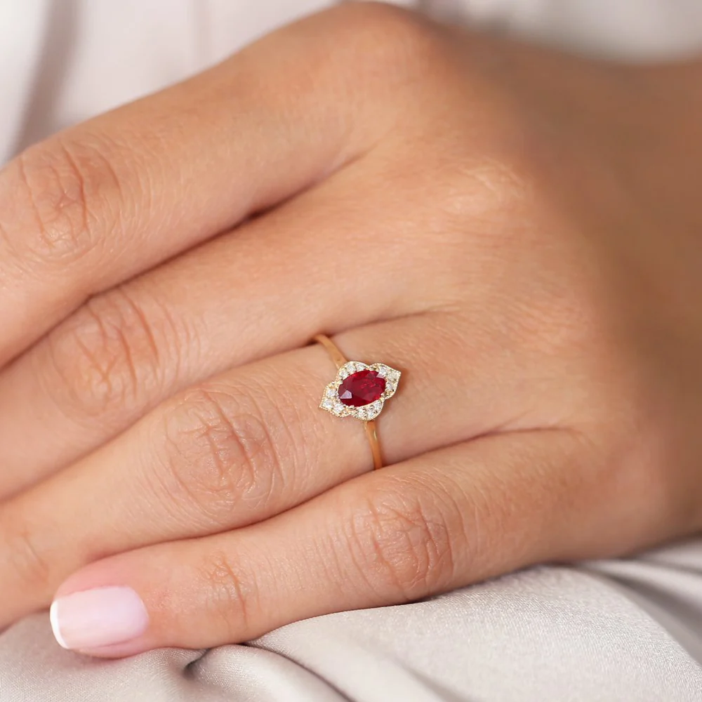 14k Victorian Genuine Ruby Ring - Image 5