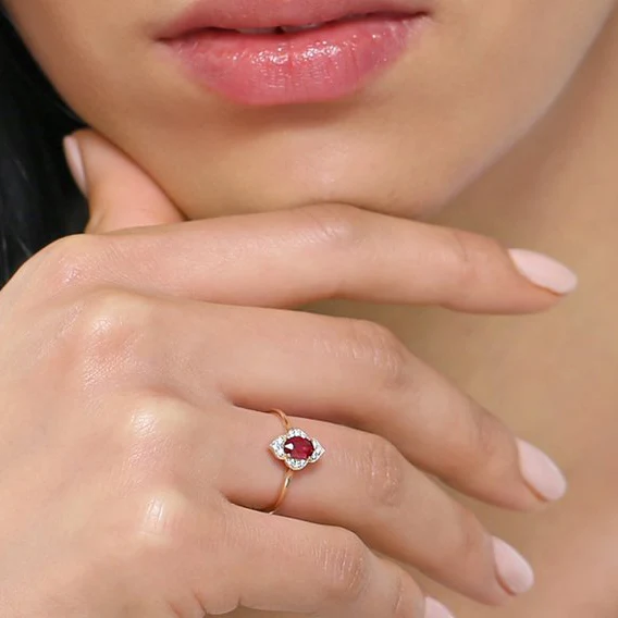 14k Victorian Genuine Ruby Ring - Image 6