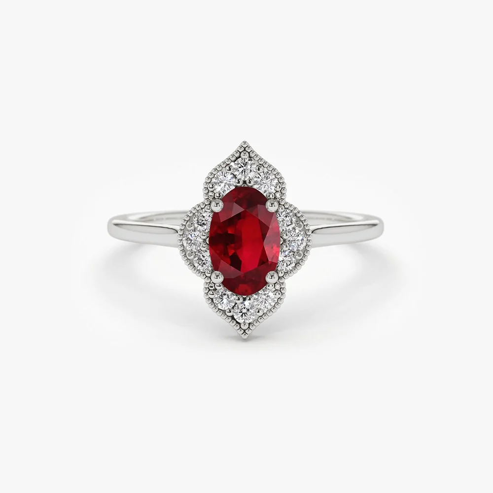 14k Victorian Genuine Ruby Ring - Image 8