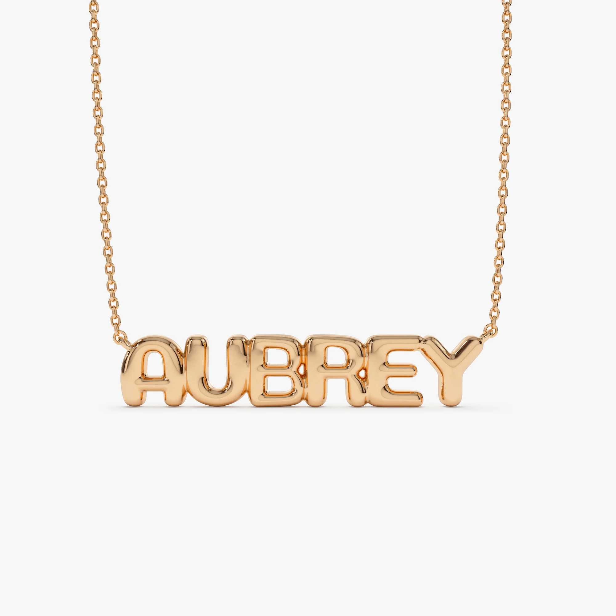 14K Bubble Name Necklace - Image 5