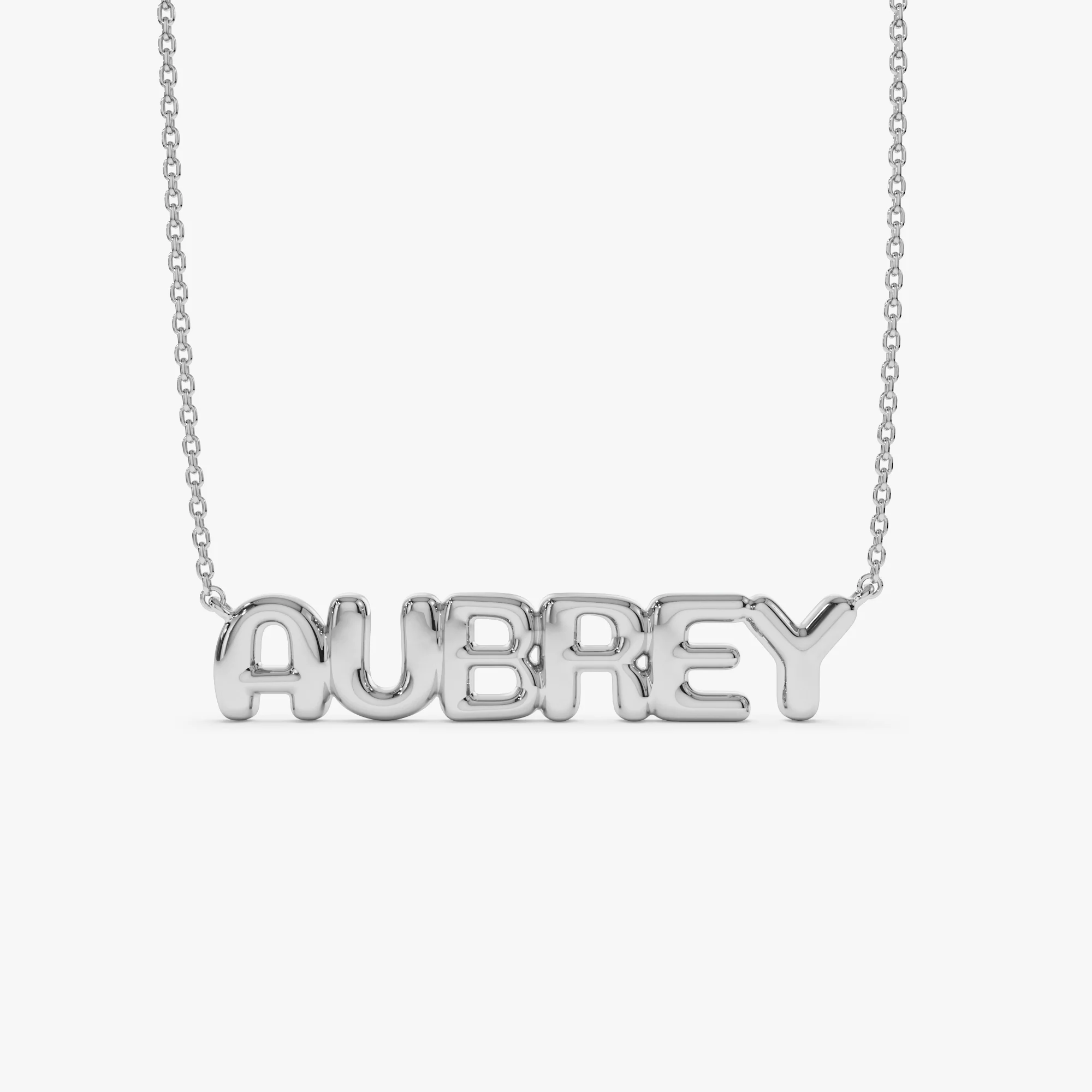14K Bubble Name Necklace - Image 6