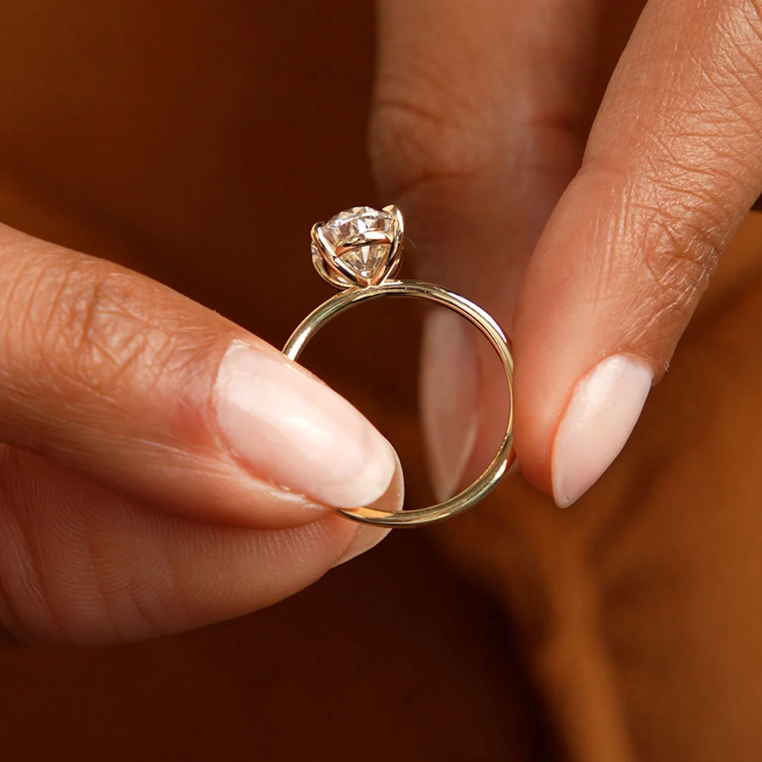2.00 Ctw 14k Oval Shaped Prong Setting Lab Grown Diamond Engagement Ring – Odessa - Image 4