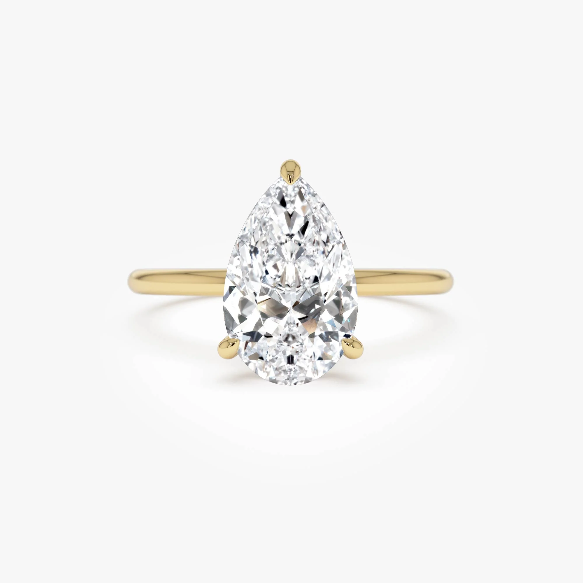 2.00 Ctw 14k Pear Shaped Lab Grown Diamond Hidden Halo Engagement Ring – Amara
