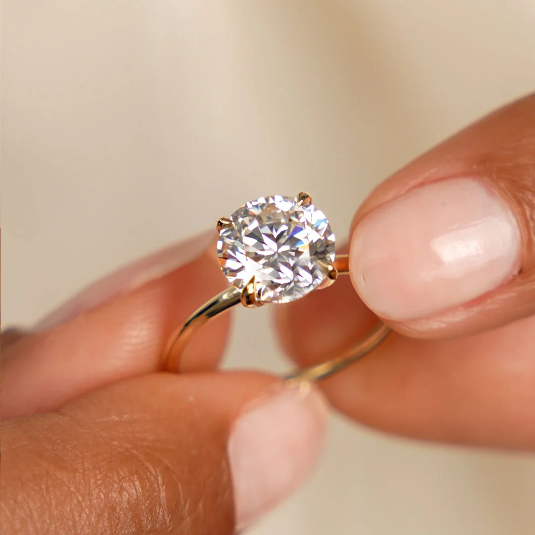 2.00 Ctw 14k Round Brilliant Prong Setting Lab Grown Diamond Engagement Ring  – Rosalind - Image 2