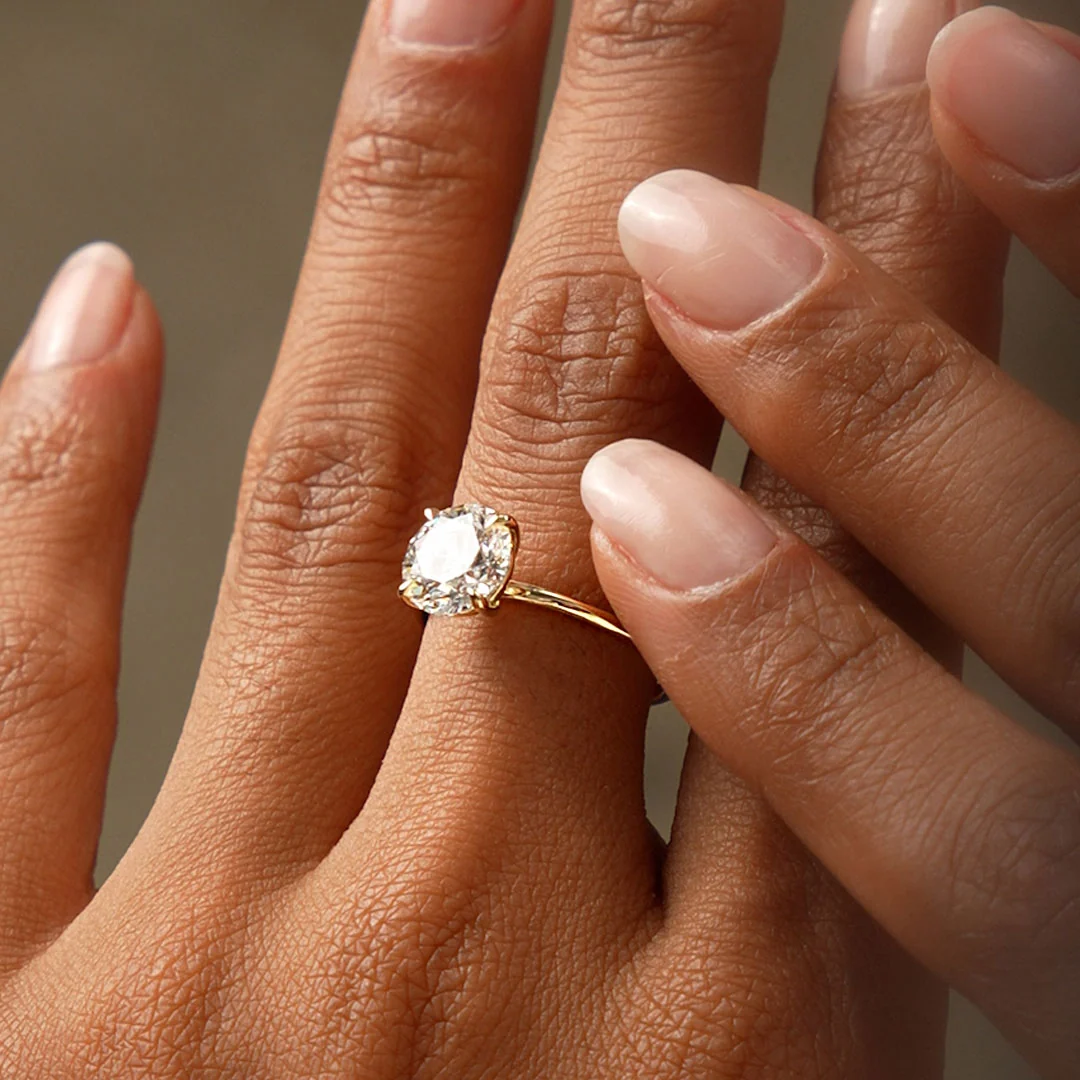 2.00 Ctw 14k Round Brilliant Prong Setting Lab Grown Diamond Engagement Ring  – Rosalind - Image 5