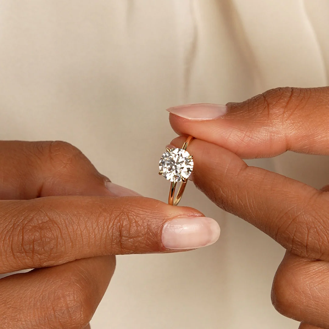 2.00 Ctw 14k Round Brilliant Prong Setting Lab Grown Diamond Engagement Ring  – Rosalind - Image 7