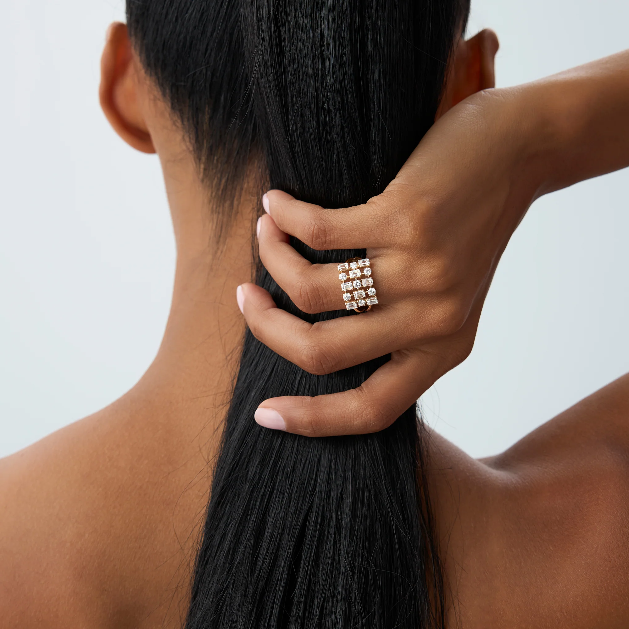 2.15 ctw Multi Shape Lab Grown Diamond Cocktail Ring - June - Image 3