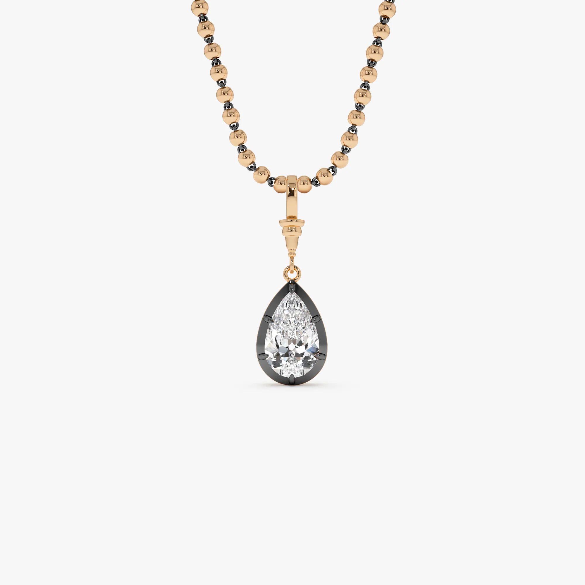 2 CTW 14K Vintage Inspired Pear Shape Lab Grown Diamond Charm - Mabel - Image 2