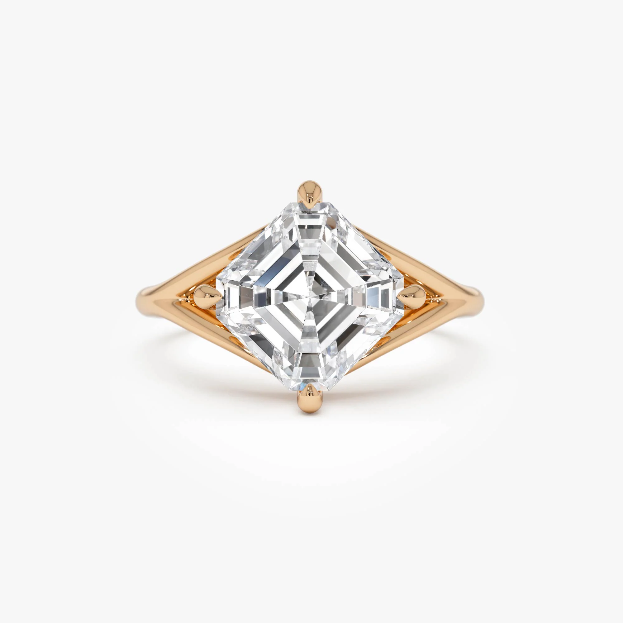 3.00ctw 14k Asscher Cut Lab Grown Diamond Engagement Ring - Samantha - Image 7