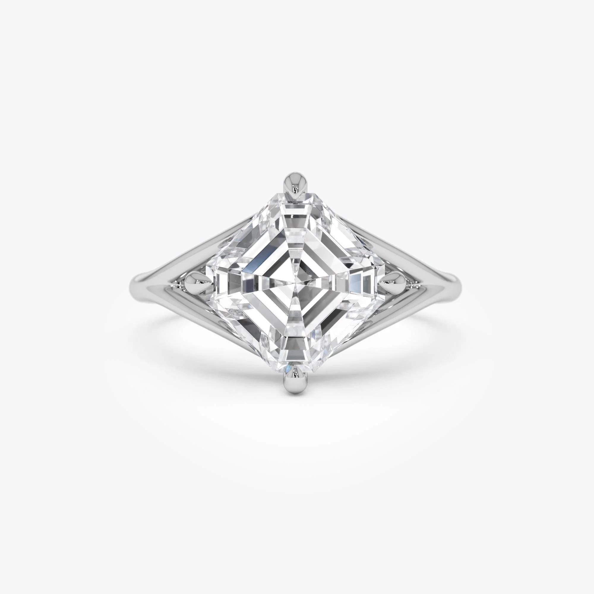 3.00ctw 14k Asscher Cut Lab Grown Diamond Engagement Ring - Samantha - Image 8