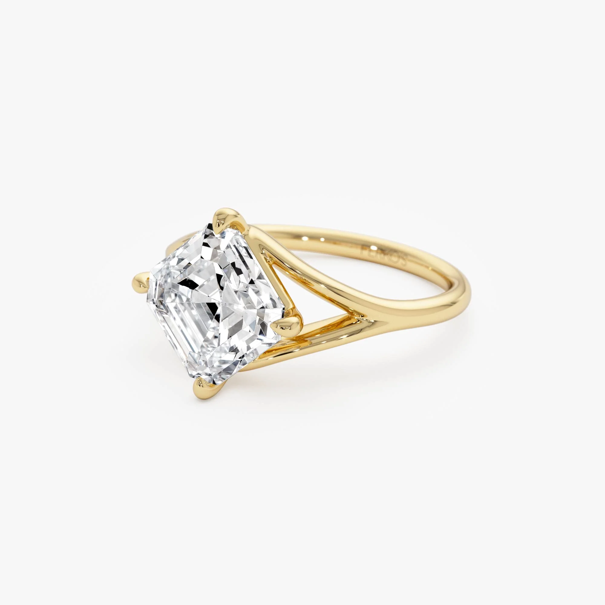 3.00ctw 14k Asscher Cut Lab Grown Diamond Engagement Ring - Samantha - Image 9