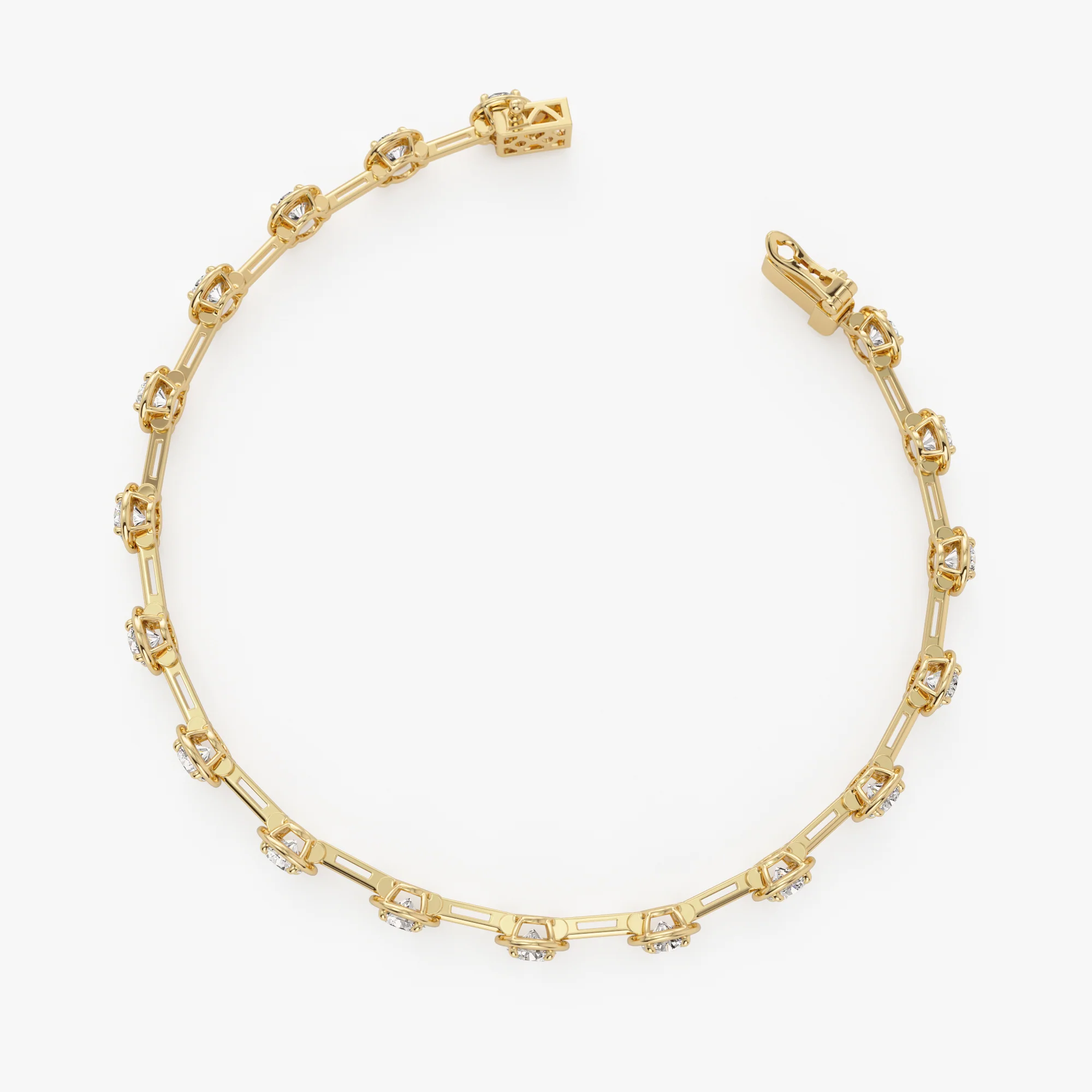 3.60 ctw 14k Round Lab Grown Diamond Bar Bracelet - Larissa - Image 10