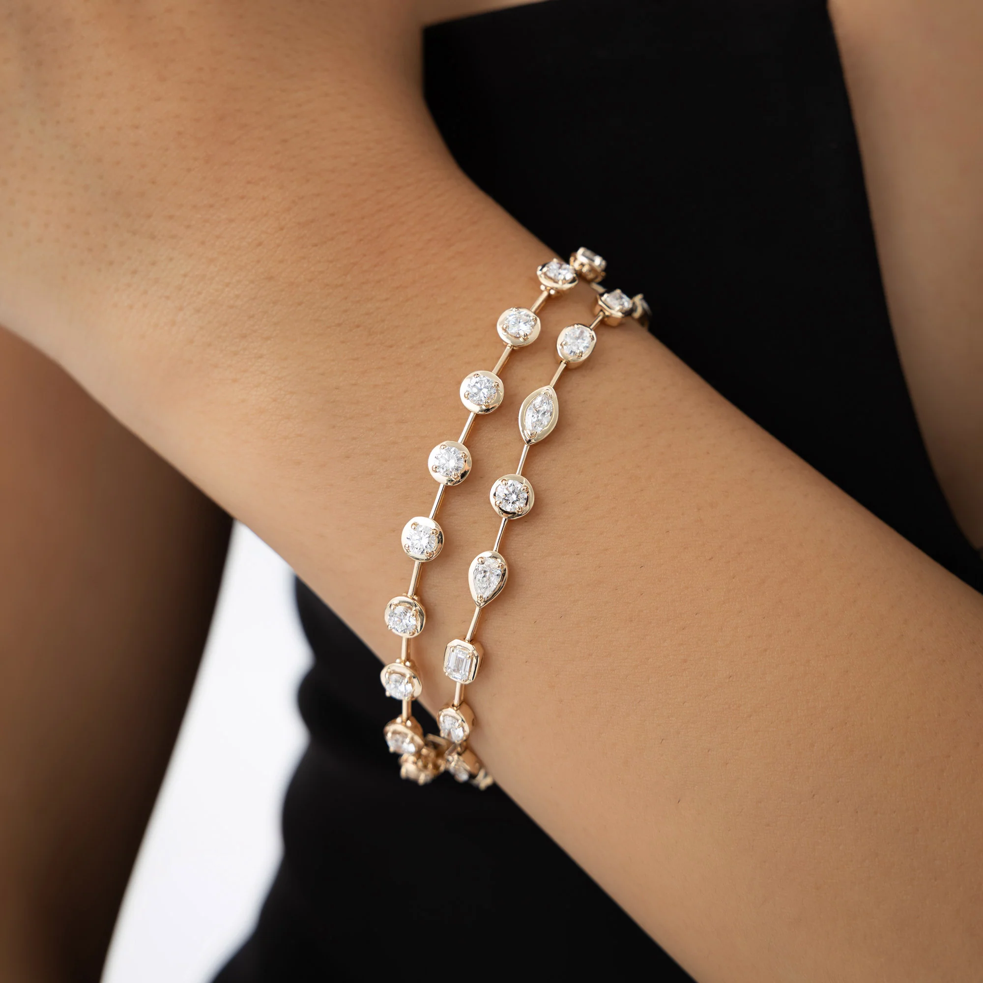 3.60 ctw 14k Round Lab Grown Diamond Bar Bracelet - Larissa - Image 2